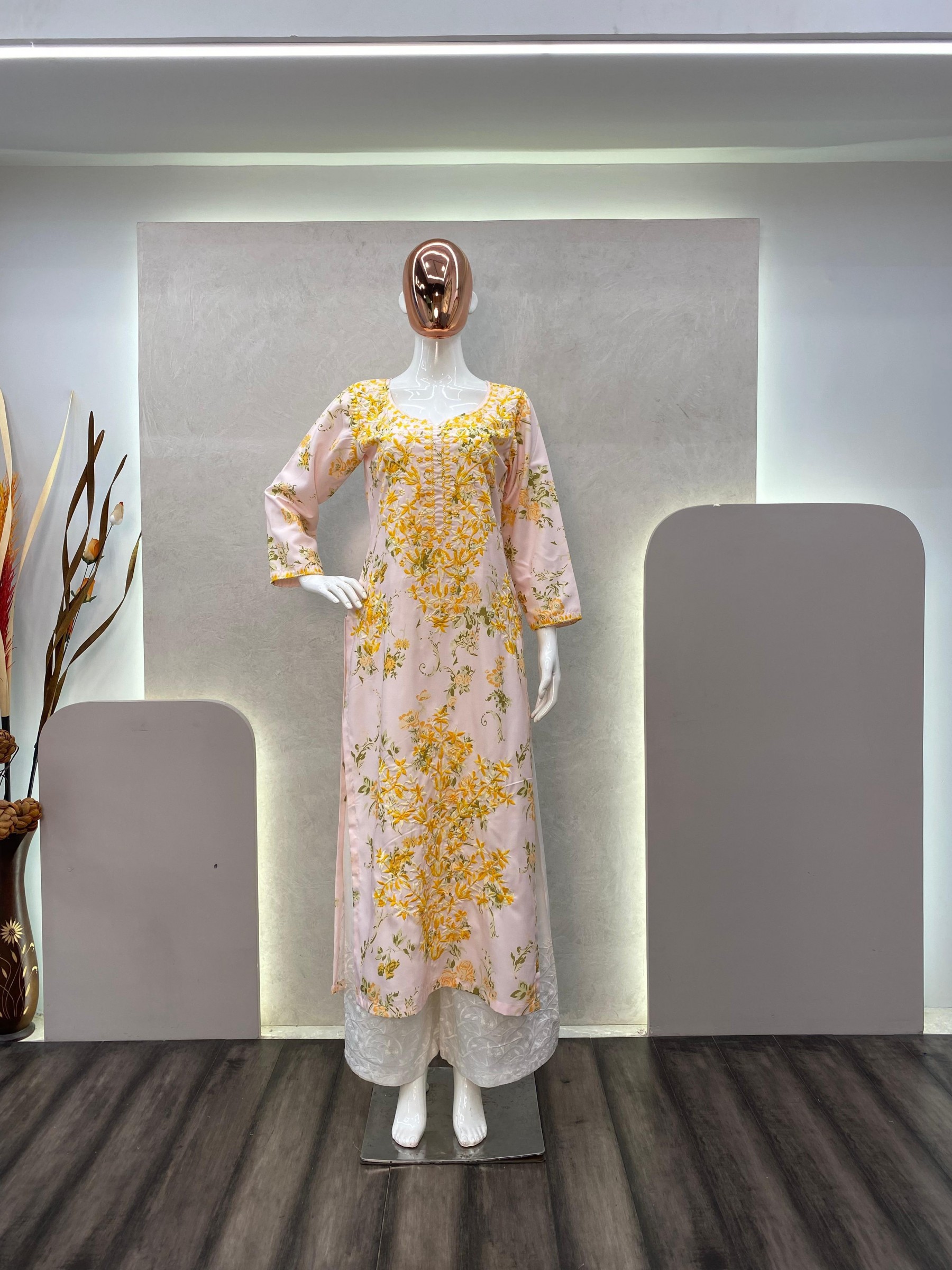 BE 181 REYON PAKISTANI KURTIS SINGLE PIECE