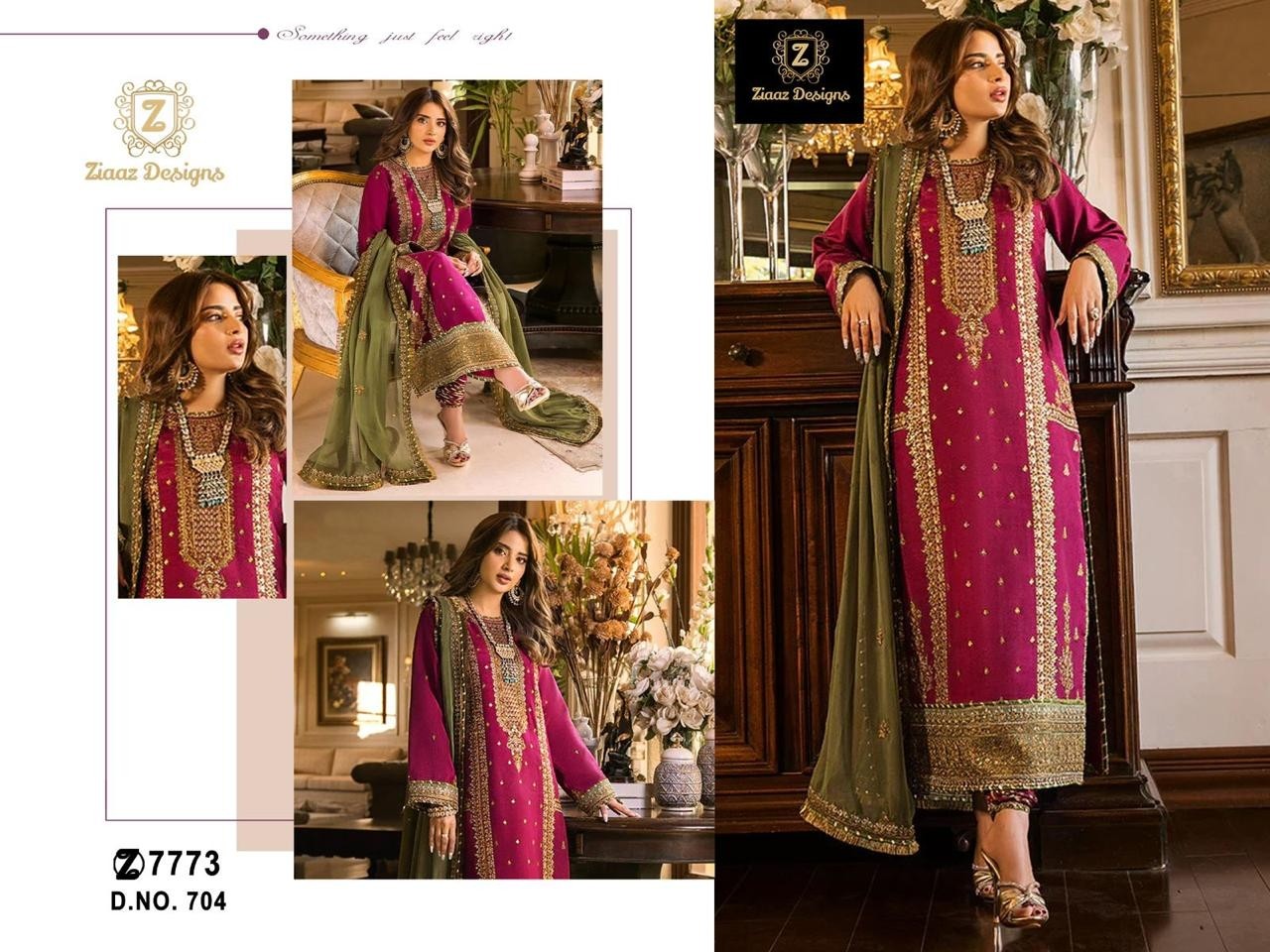 ZIAAZ DESIGNS 704 SALWAR SUITS COLLECTION IN SURAT