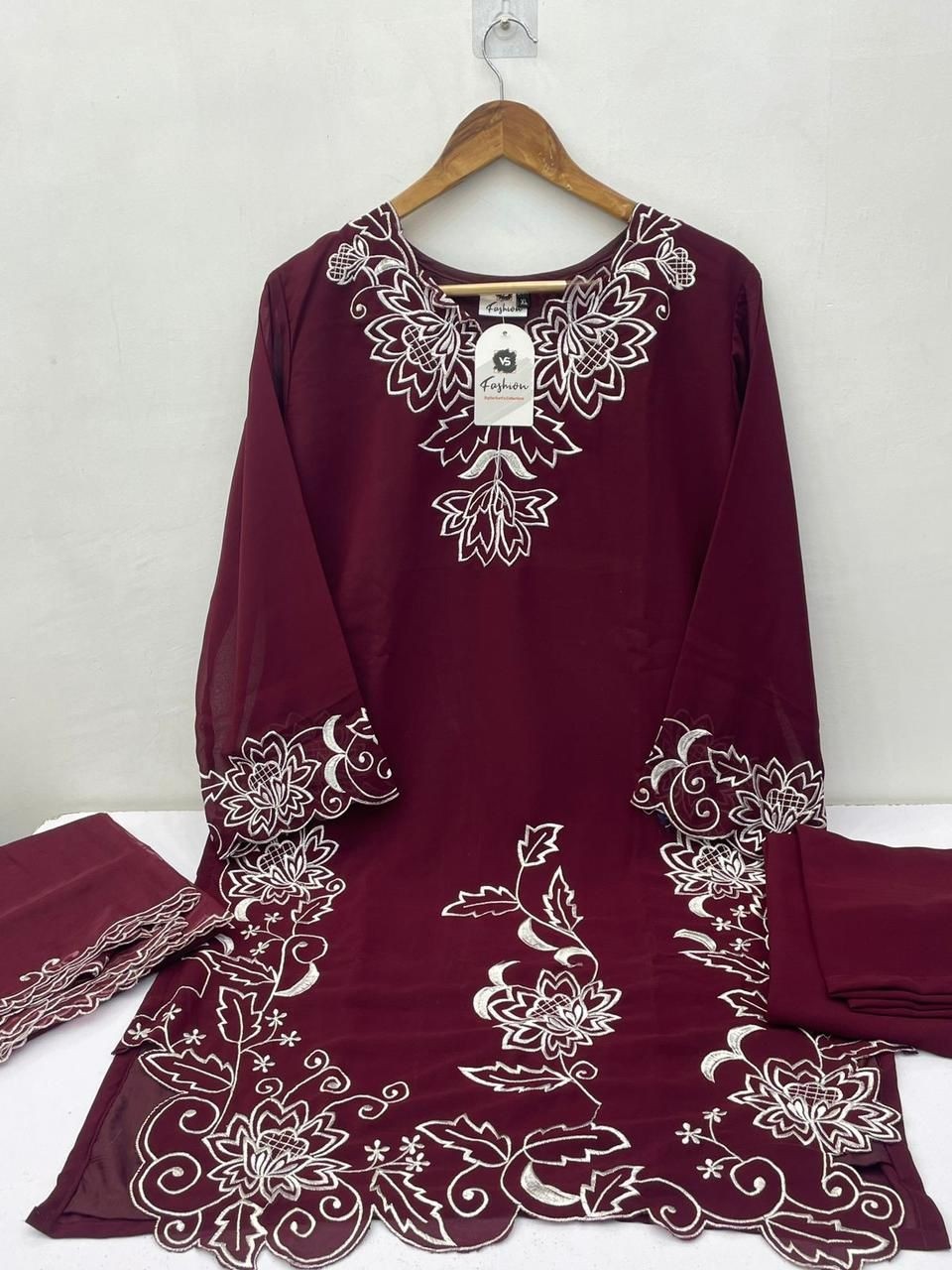 VS FASHION 12038 RED PAKISTANI KURTIS WHOLESALE