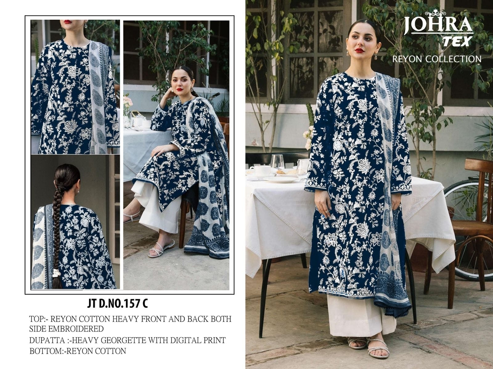 JOHRA TEX 157 A TO 157 D REYON COLLECTION SUITS SINGLE