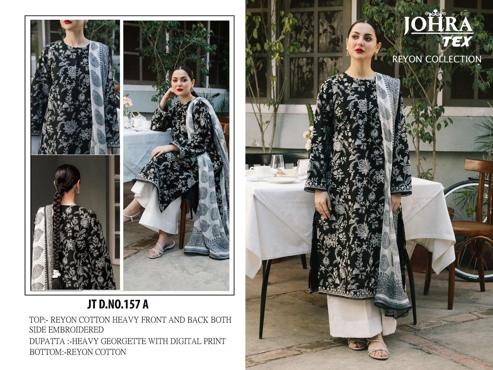 JOHRA TEX 157 A TO 157 D REYON COLLECTION SUITS SINGLE