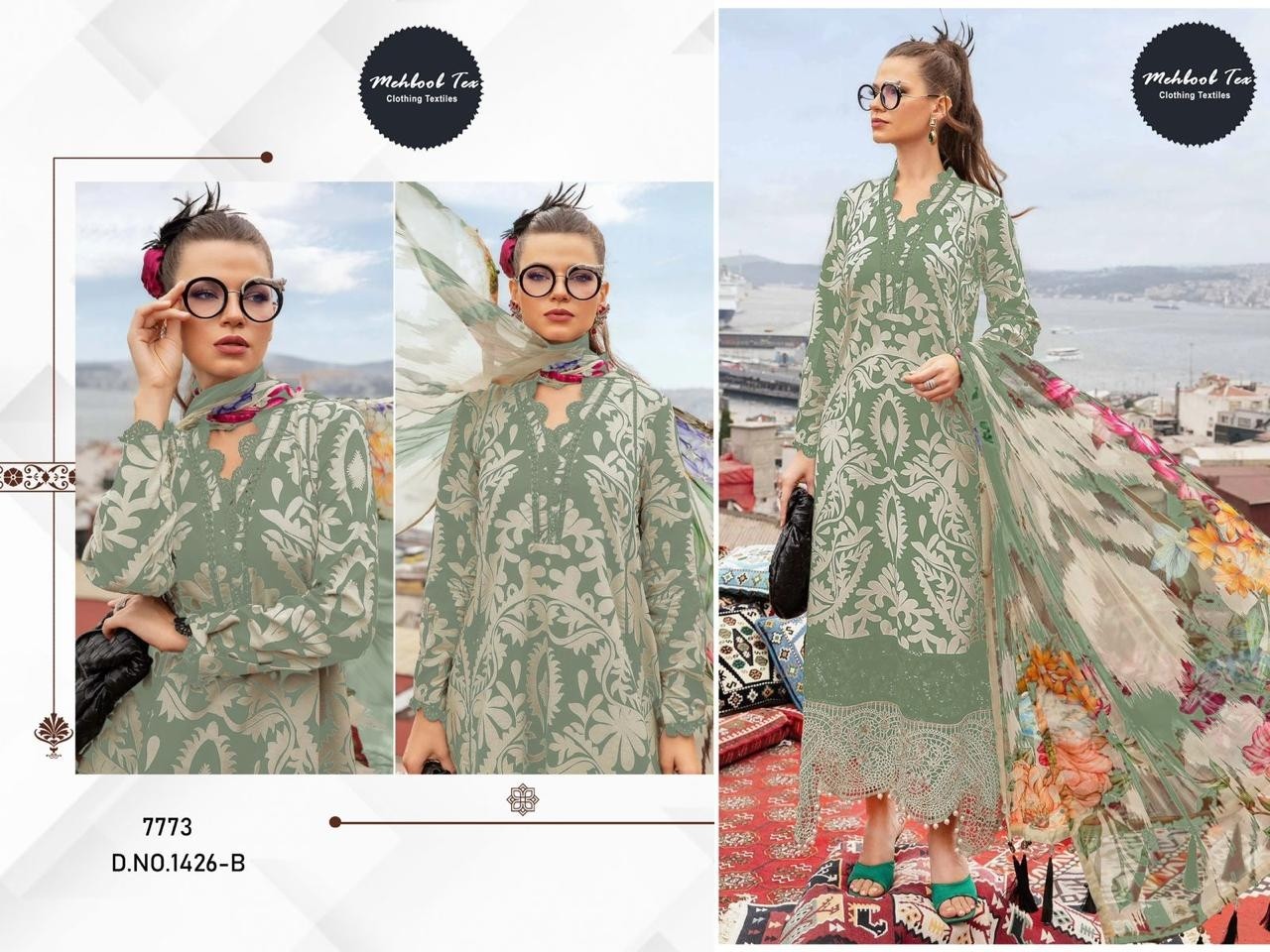 MEHBOOB TEX 1426 B COTTON PAKISTANI SALWAR SUITS MANUFACTURER