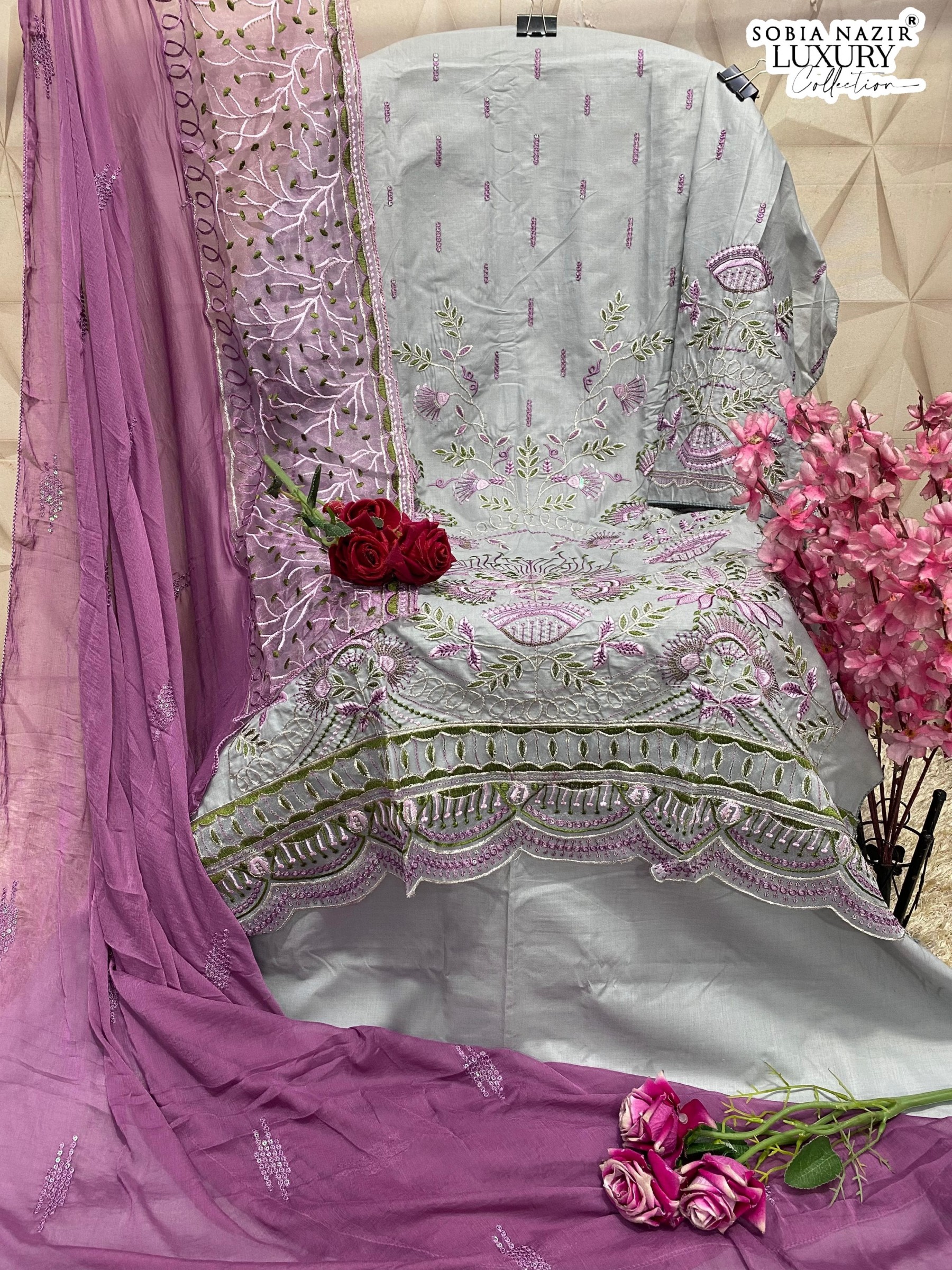 SOBIA NAZIR LUXURY SN 1037 PAKISTANI SALWAR SUITS SINGLE PIECE
