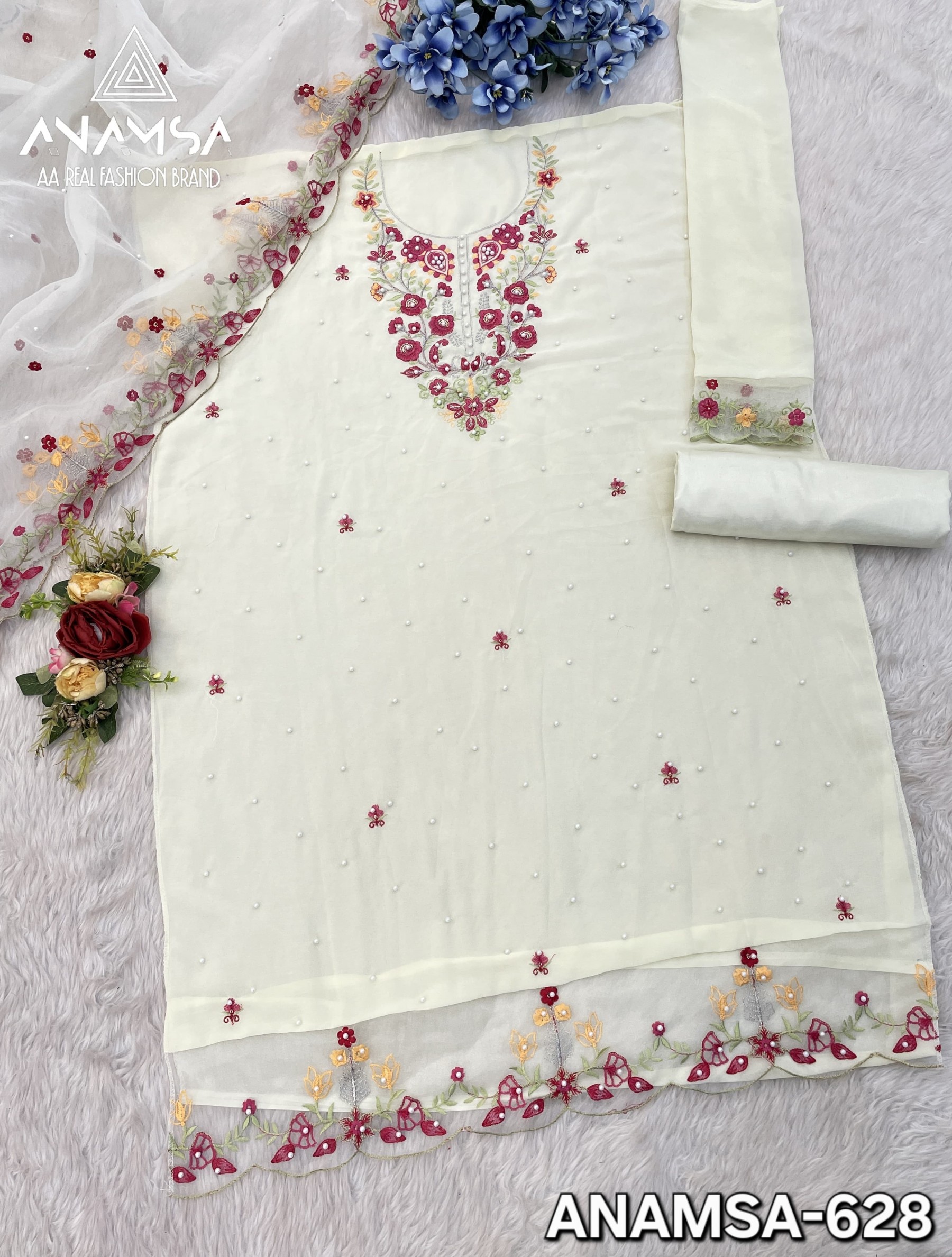 ANAMSA 628 PAKISTANI SUITS NEW COLLECTION