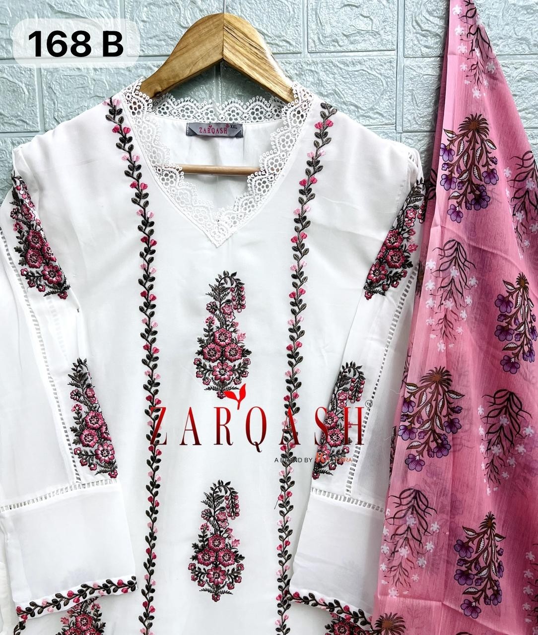 ZARQASH Z 168 B DEALER PAKISTANI SUITS SINGLE PIECE