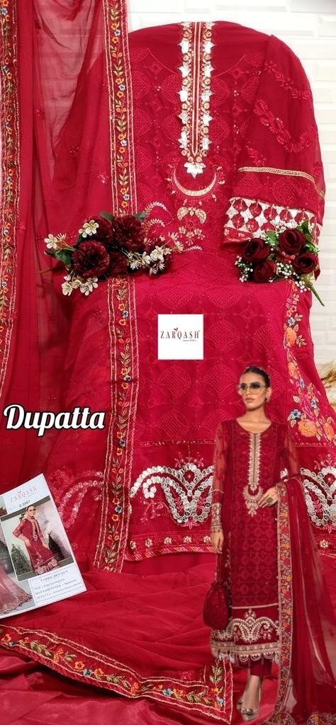 ZARQASH Z 3007 WHOLESALE PAKISTANI SUITS SINGLE PIECE