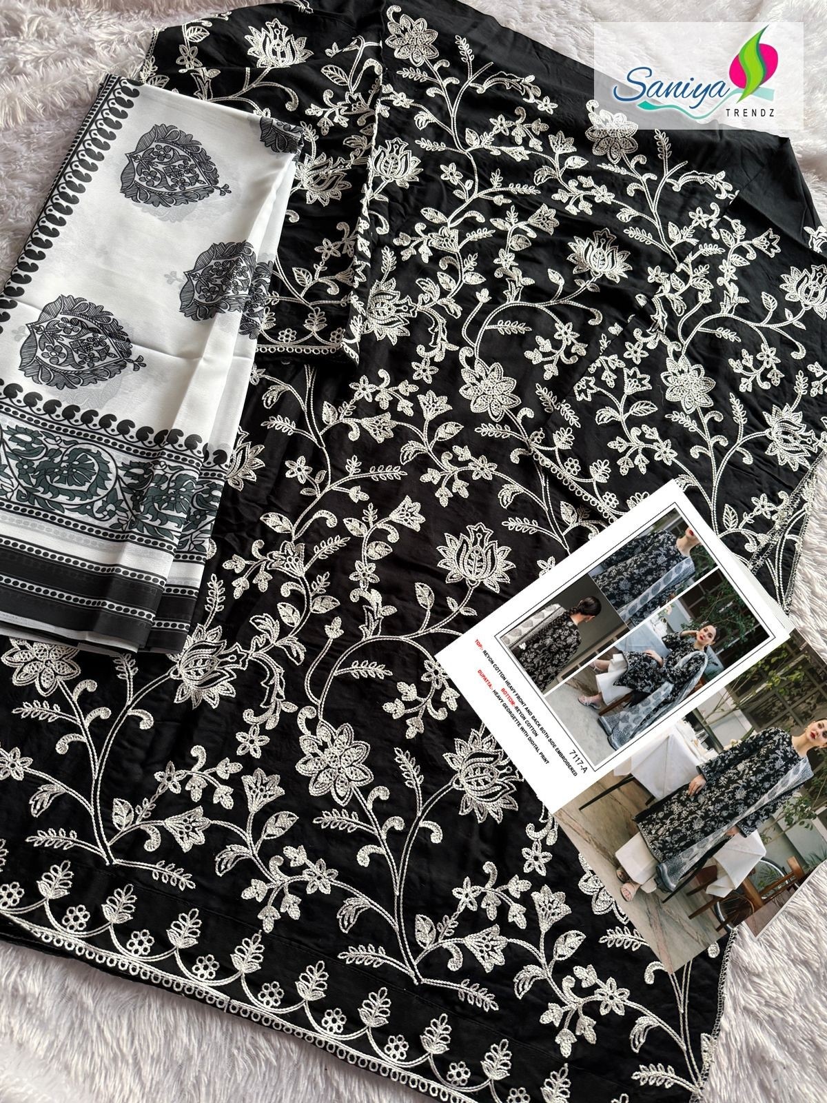 SANIYA TRENDZ 7117 A DEALER PAKISTANI SUITS ONLINE SHOPPING