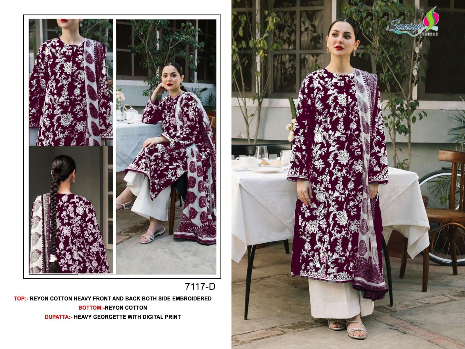 SANIYA TRENDZ 7117 D DEALER PAKISTANI SUITS ONLINE SHOPPING INDIA