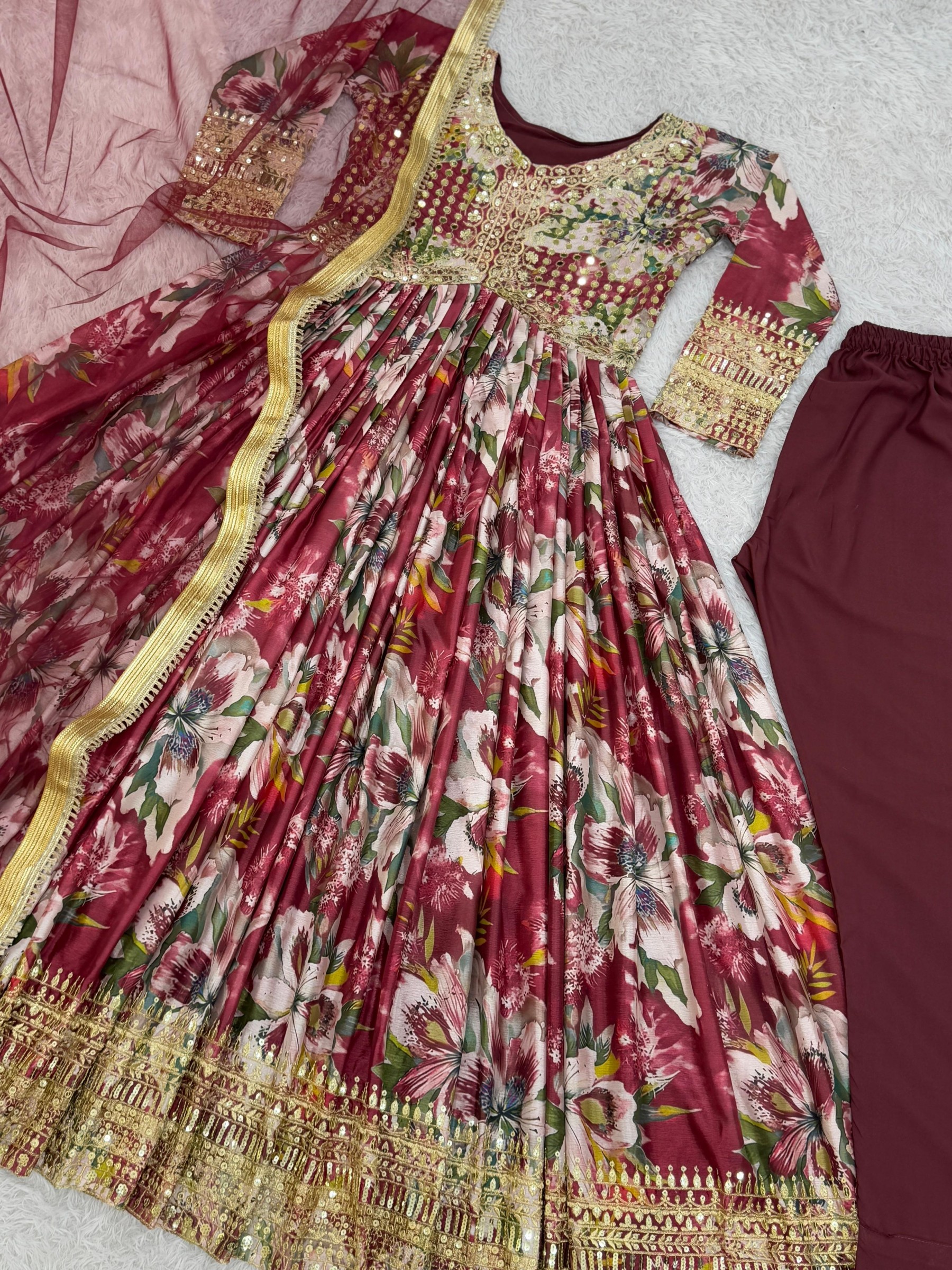 JD 580 READYMADE GOWN MANUFACTURER IN SURAT