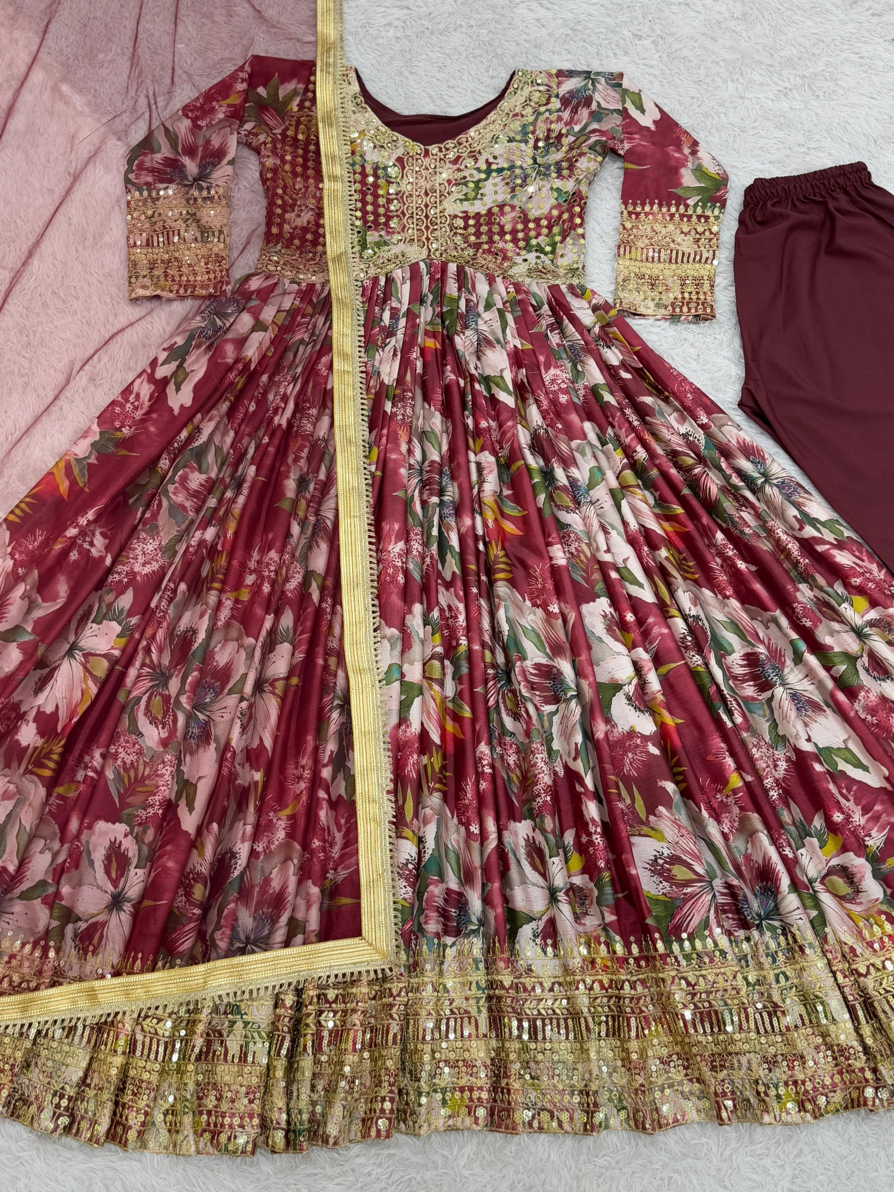 JD 580 READYMADE GOWN MANUFACTURER IN SURAT