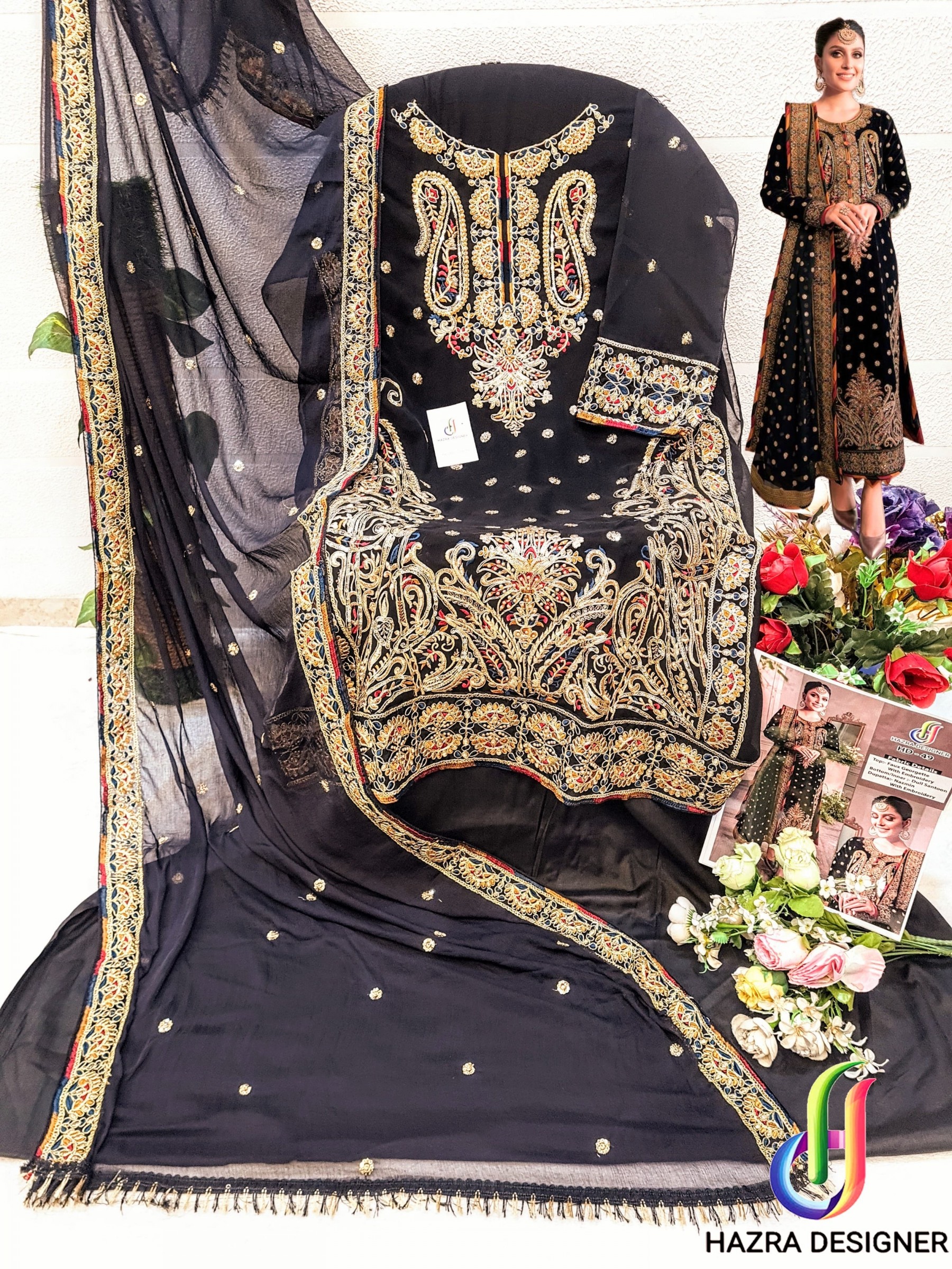 HAZRA DESIGNER HD 49 PAKISTANI LATEST SUITS
