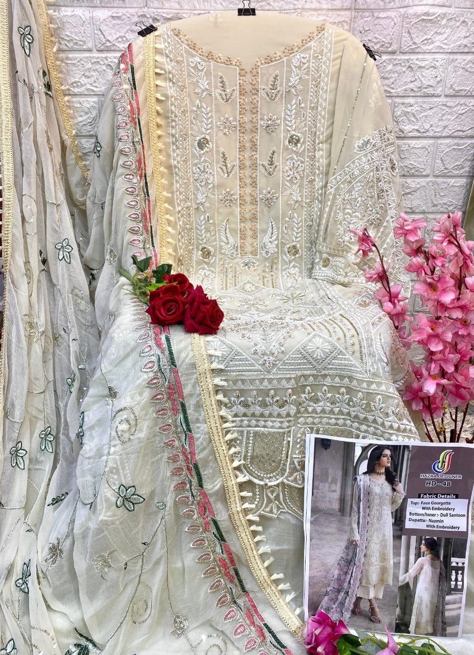 HAZRA DESIGNER HD 48 PAKISTANI SUITS WHOLESALER
