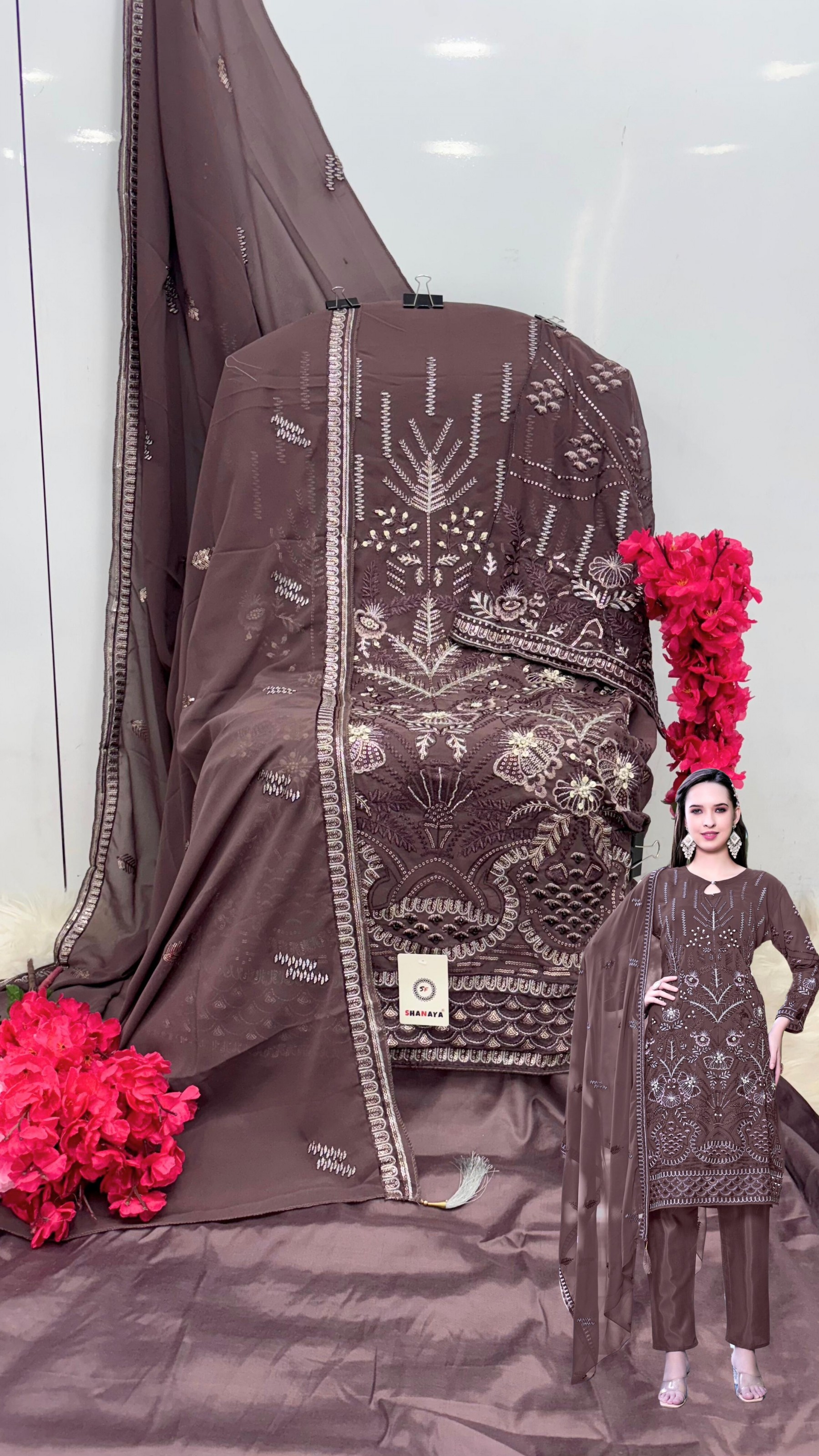 SHANAYA ROSE HAND CRAFT 194 A LATEST DESIGN PAKISTANI SUITS 