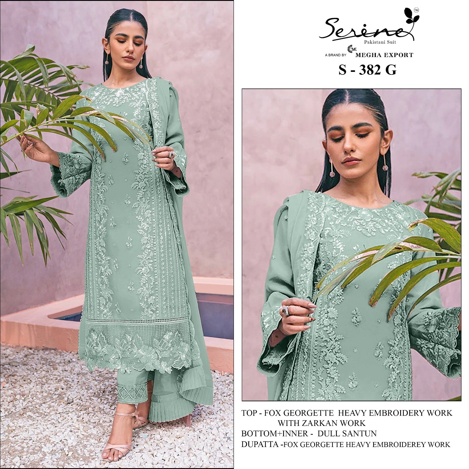 SERINE S 382 G LATEST PAKISTANI SUITS WHOLESALE WITH PRICE
