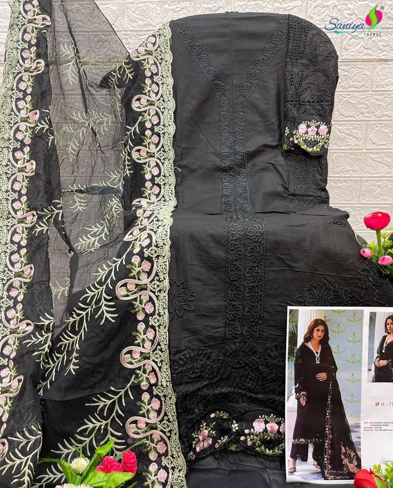 SANIYA TRENDZ 7102 HIT DESIGN DEALER PAKISTANI SUITS