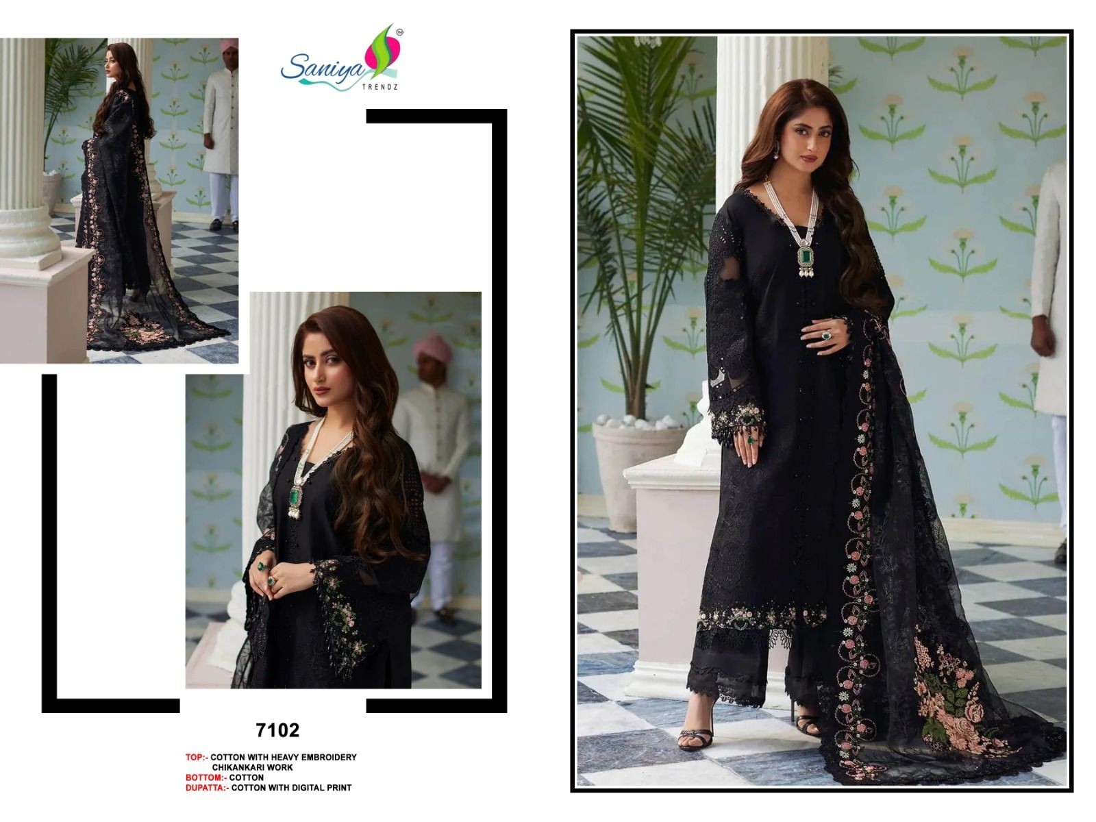 SANIYA TRENDZ 7102 HIT DESIGN DEALER PAKISTANI SUITS