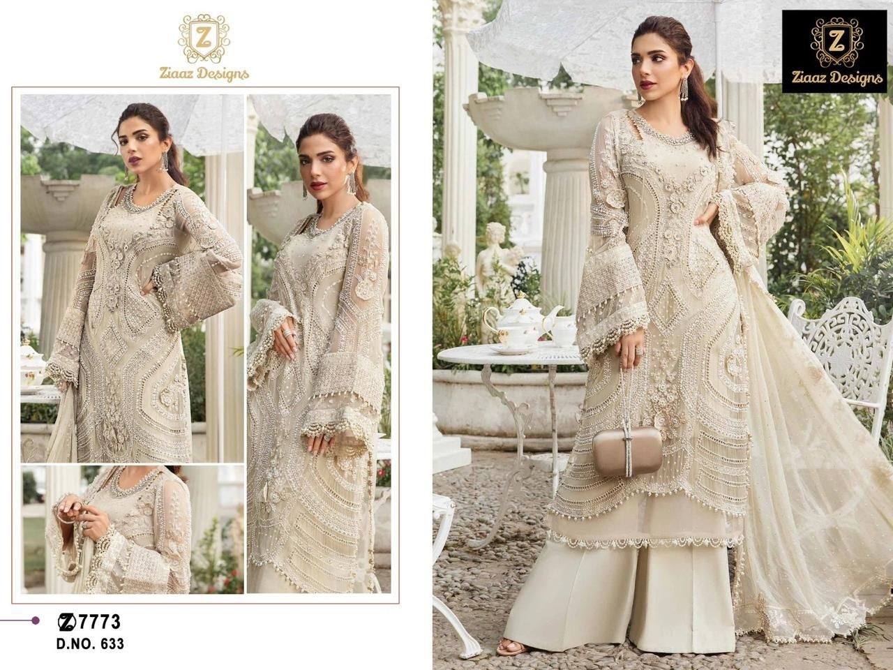 ZIAAZ DESIGNS 633 PAKISTANI SUITS LATEST