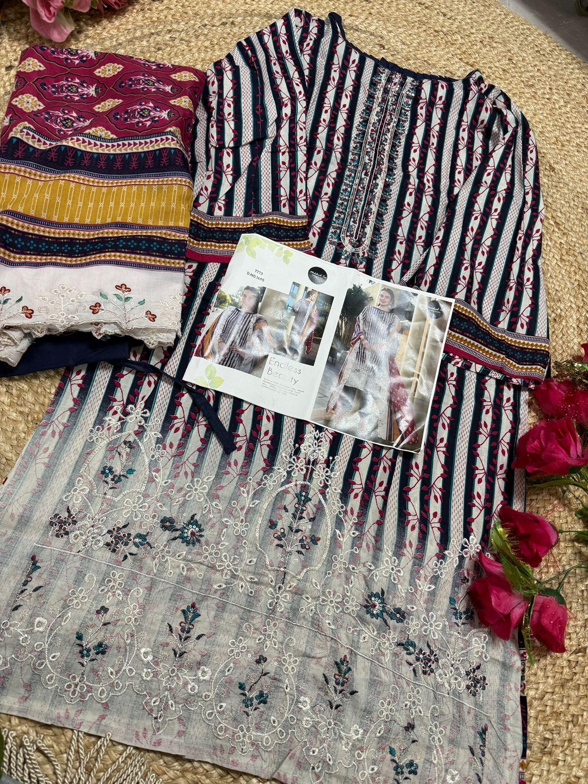 MEHBOOB TEX 1490 PAKISTANI SALWAR SUITS PURE COTTON
