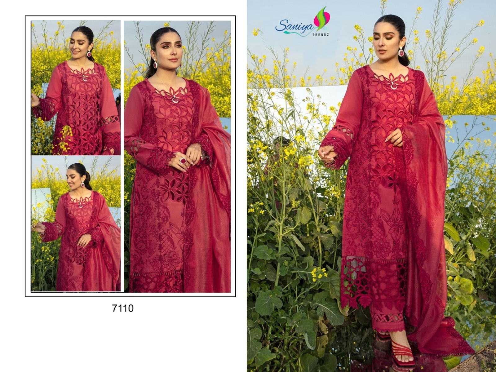 SANIYA TRENDZ 7110 PAKISTANI SUITS SELLER INDIA