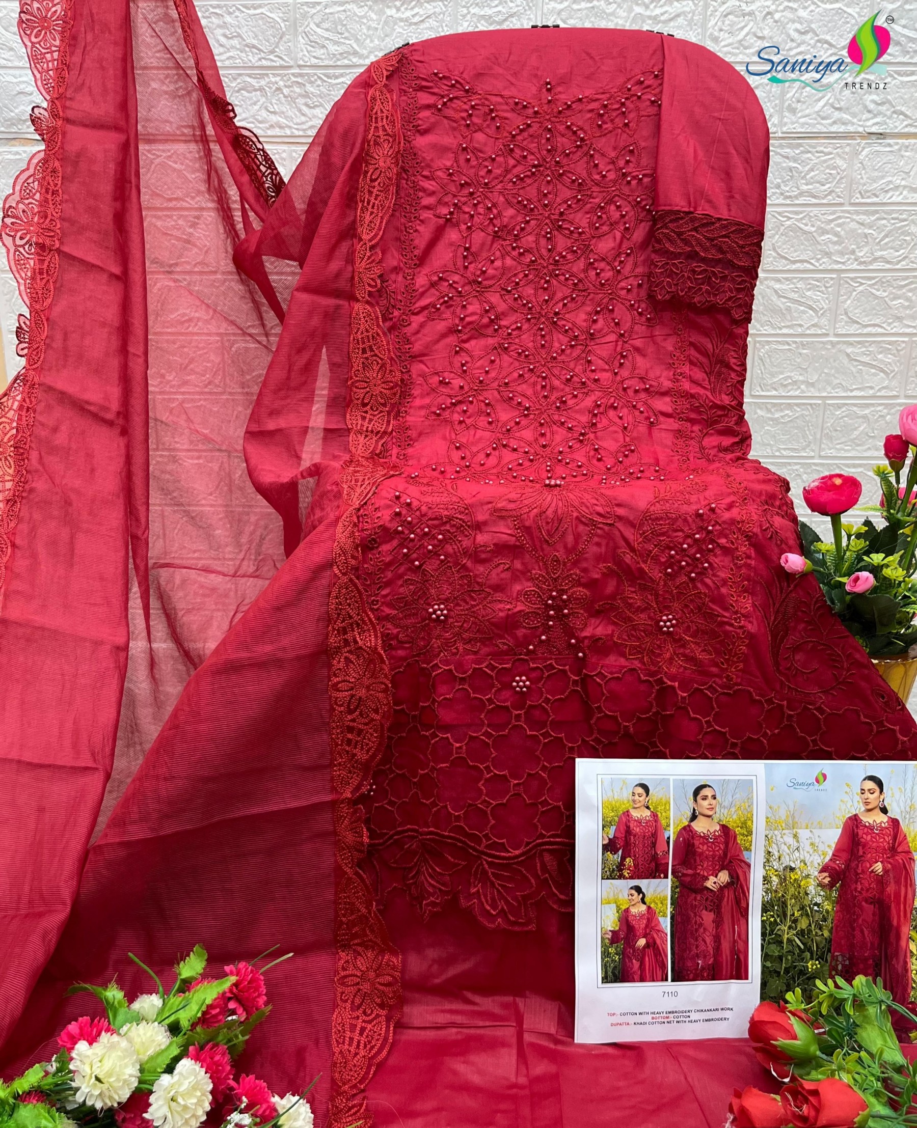 SANIYA TRENDZ 7110 PAKISTANI SUITS SELLER INDIA