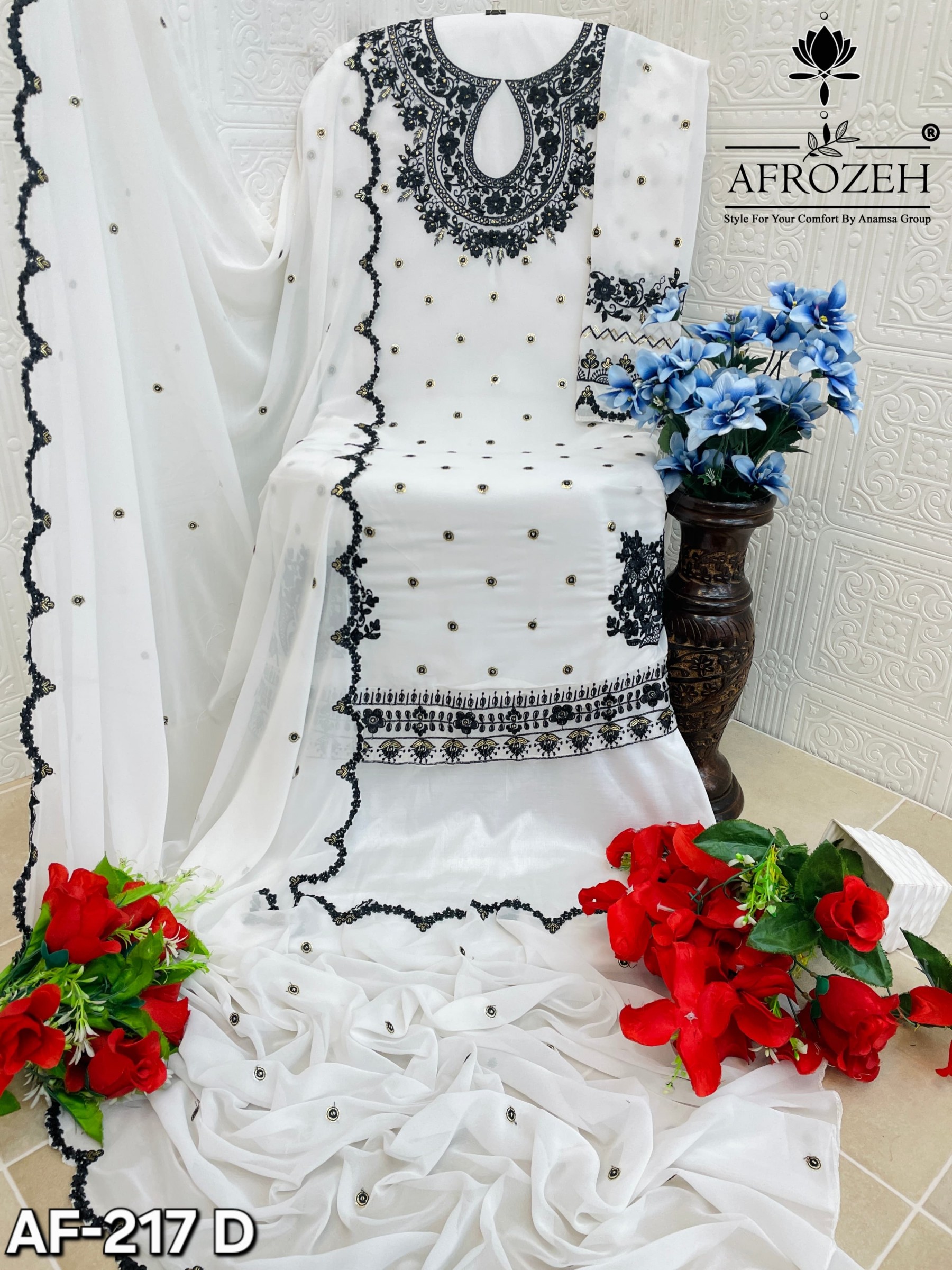 AFROZEH AF 217 D DEALER PAKISTANI SUITS INDIA