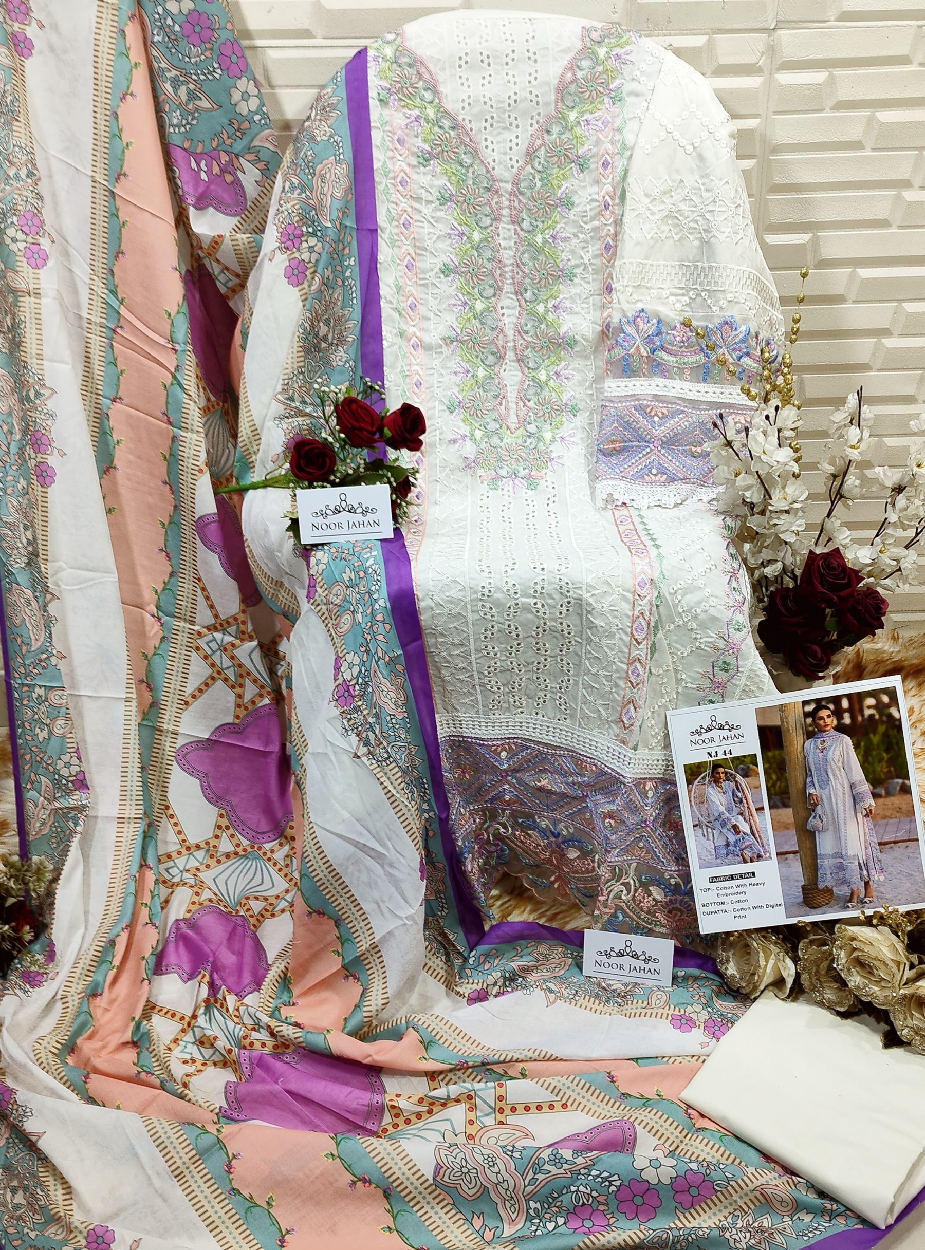 NOOR JAHAN NJ 44 PAKISTANI LATEST SUITS