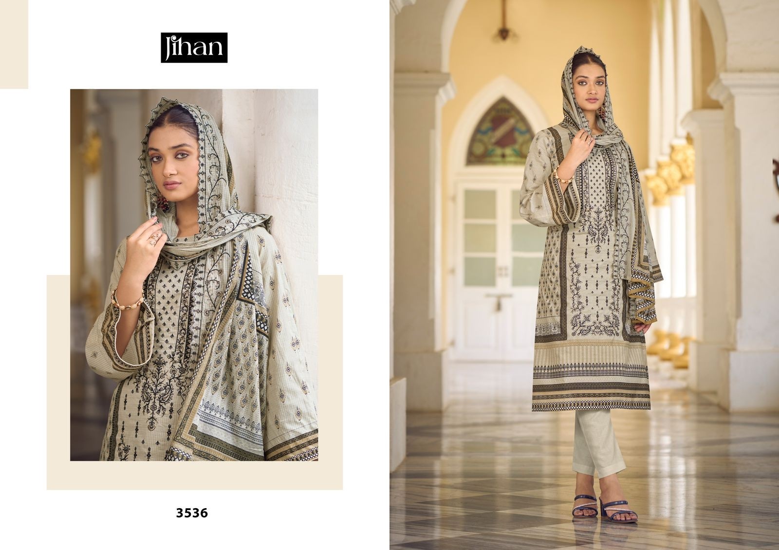 JIHAN 3536 3537 3538 3539 BIN SAEED REMIX VOL 3 PAKISTANI SUITS DEALER