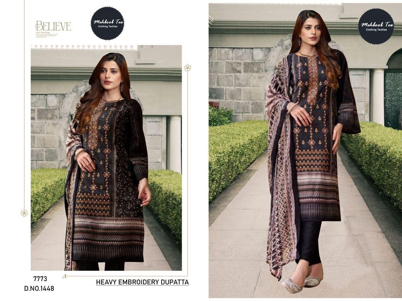MEHBOOB TEX 1446 1448 PURE COTTON PAKISTANI SUITS WHOLESALE