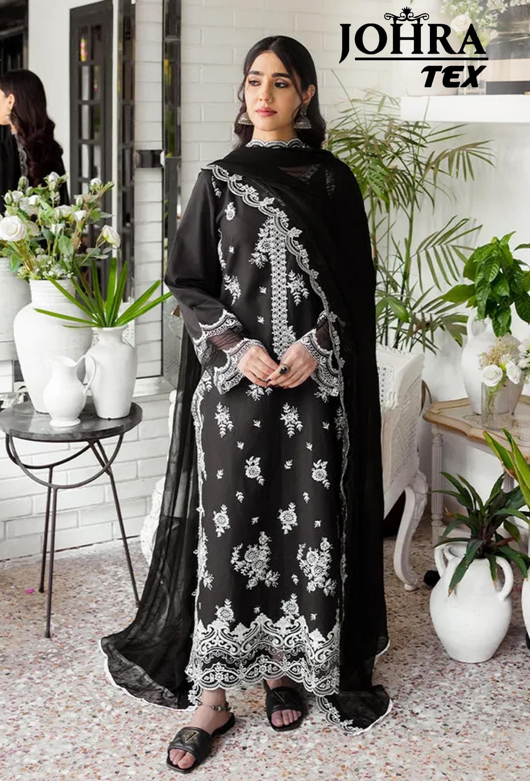 JOHRA TEX JT 150 BLACK PAKISTANI SUITS