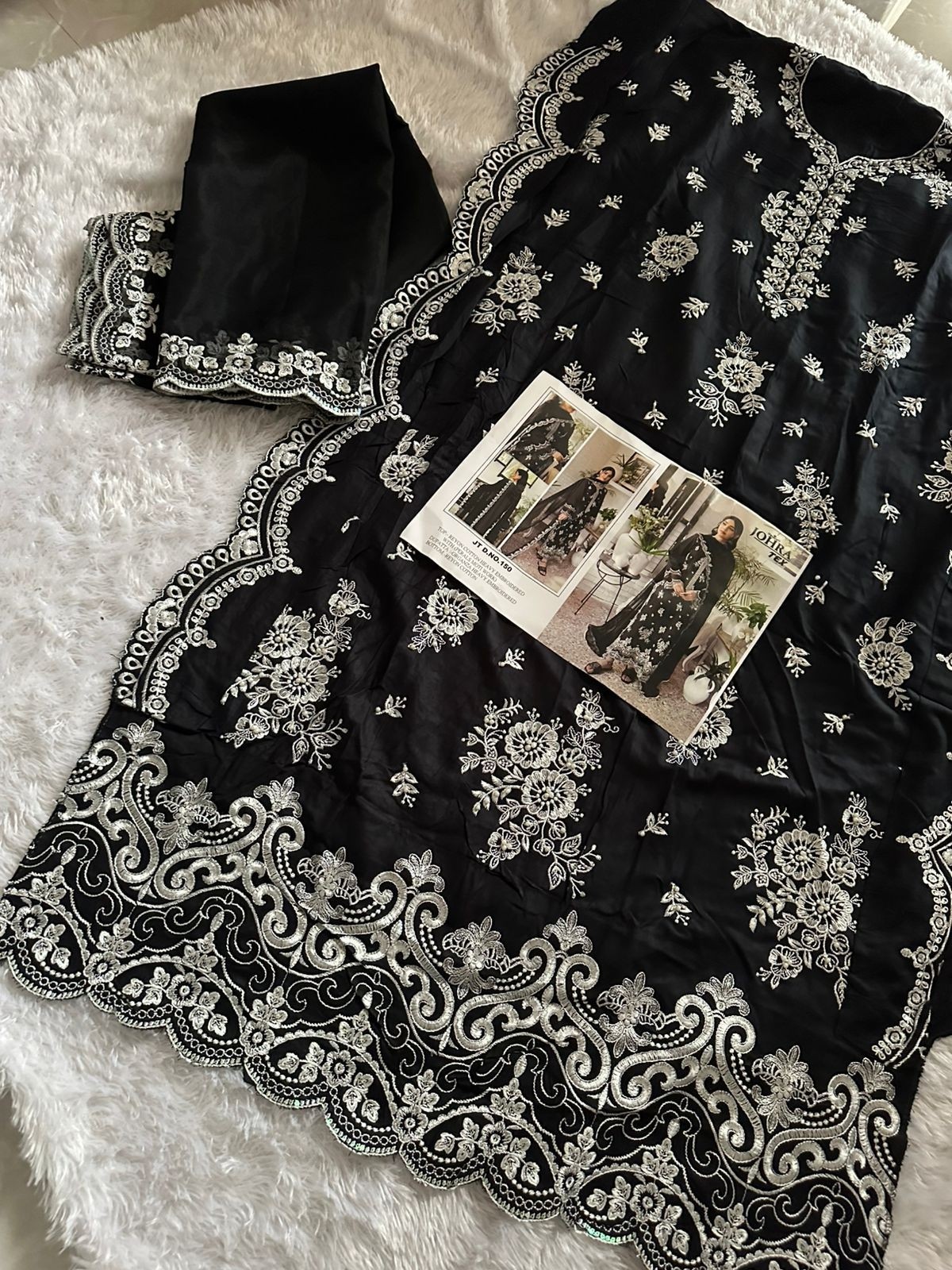 JOHRA TEX JT 150 BLACK PAKISTANI SUITS
