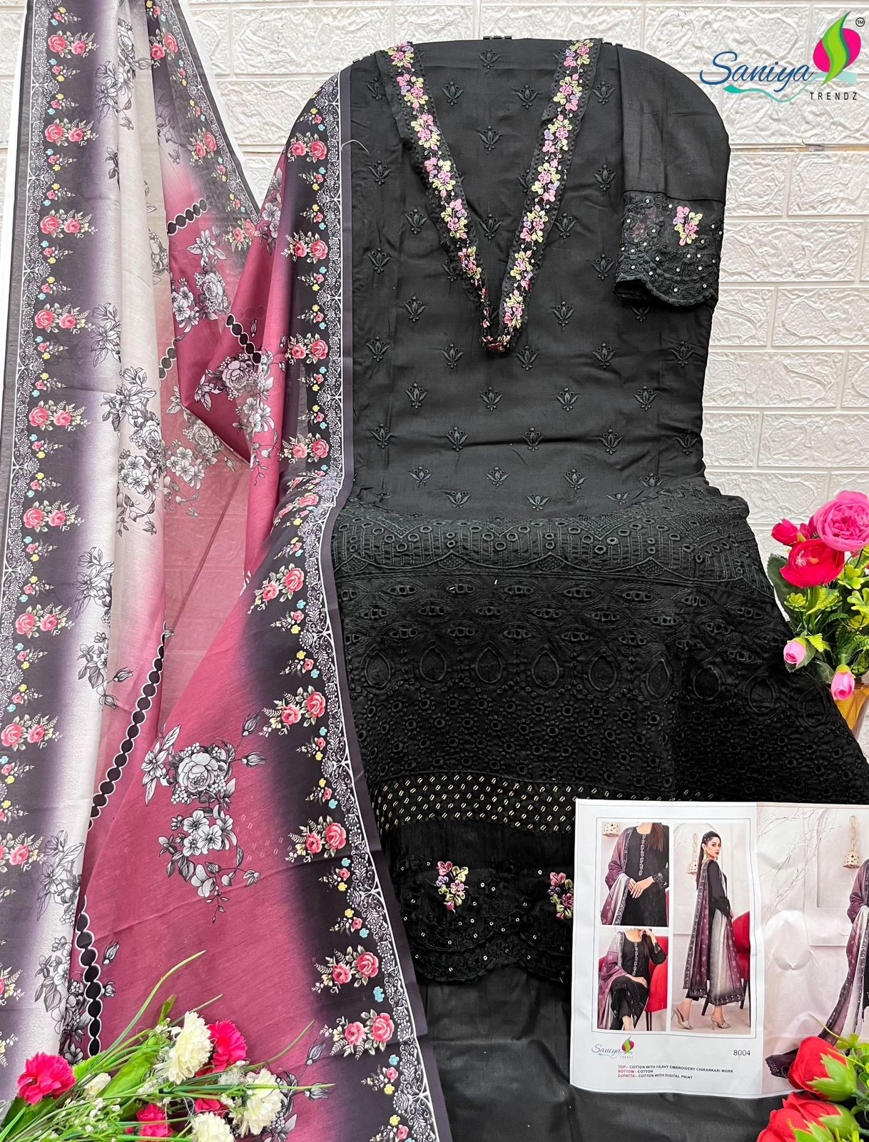 SANIYA TRENDZ 8001 8002 8003 8004 8005 RANG RASIYA VOL 8 PAKISTANI SUITS SINGLE PIECE
