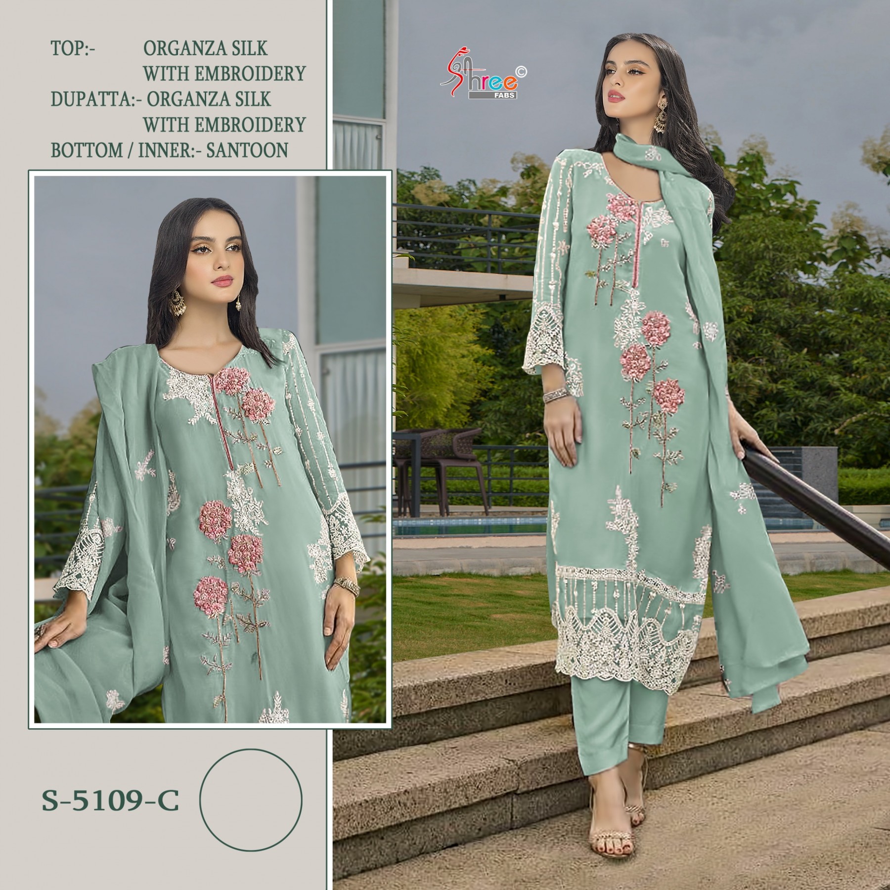 SHREE FABS K 5109 C HIT DESIGNS PAKISTANI SUITS 2025