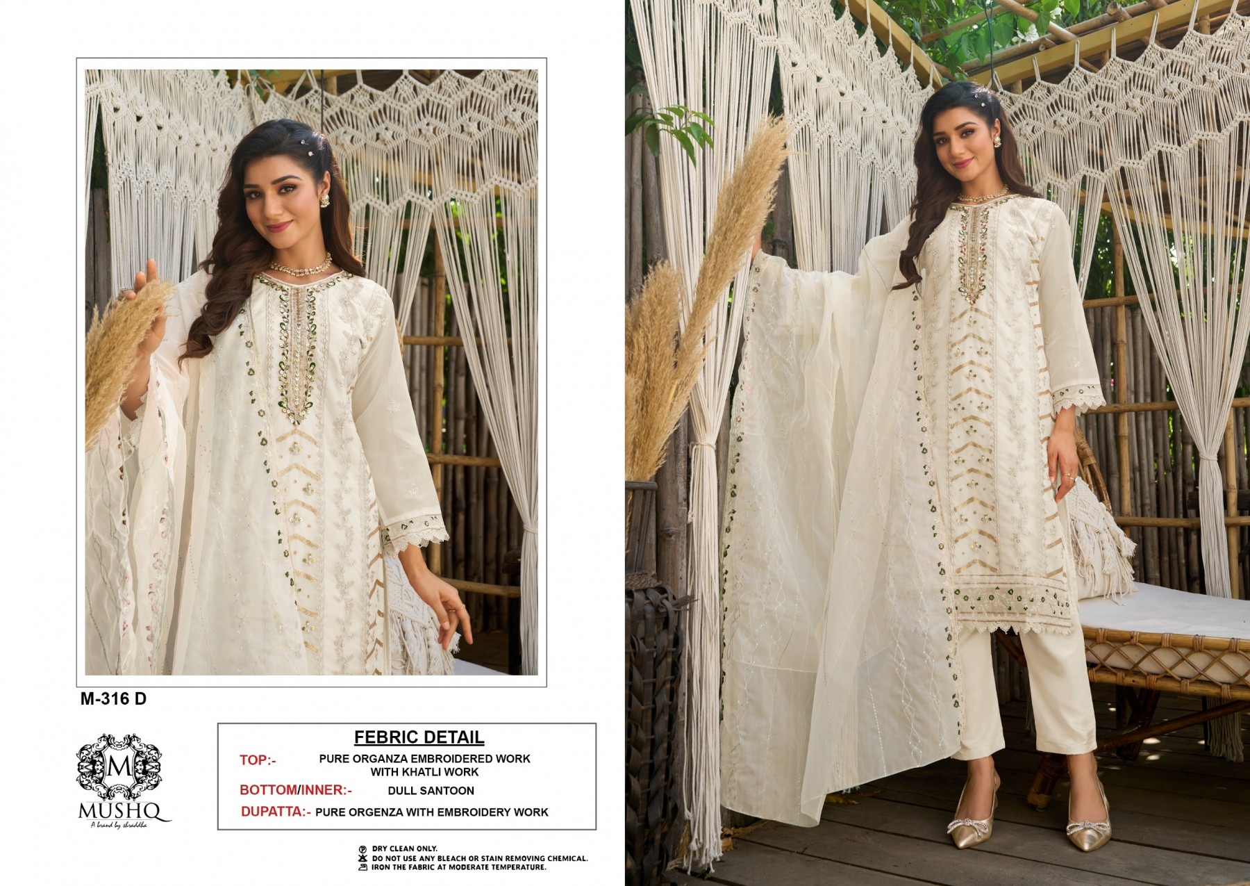 MUSHQ M 316 D LATEST PAKISTANI SUITS IN INDIA