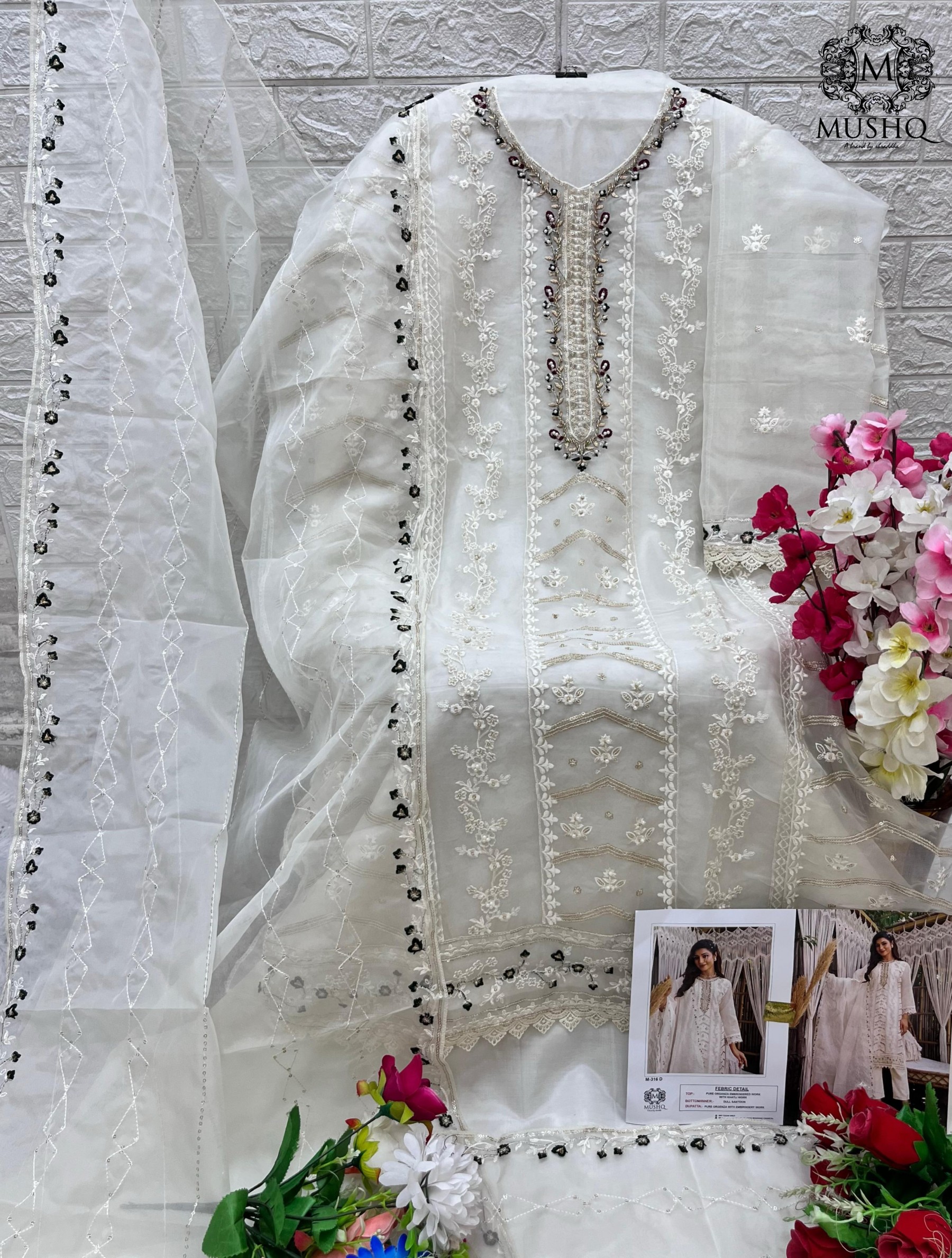 MUSHQ M 316 D LATEST PAKISTANI SUITS IN INDIA