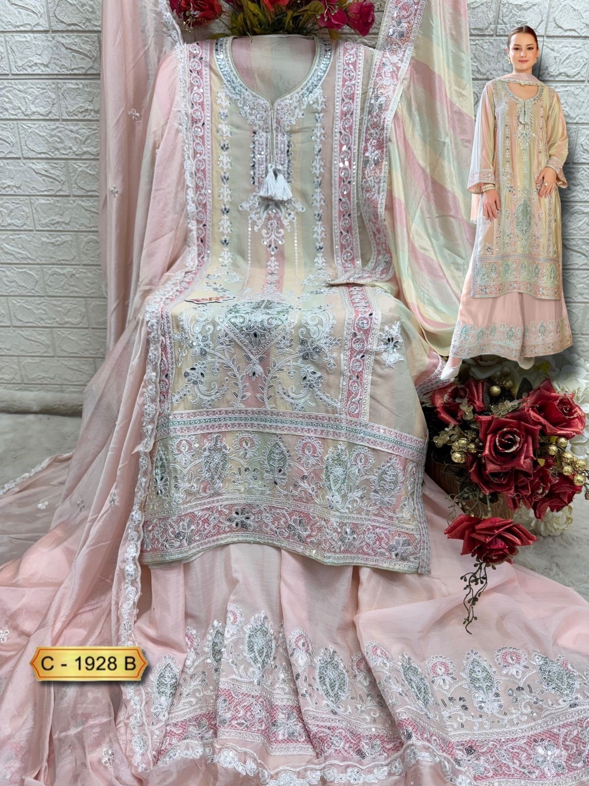 FEPIC ROSEMEEN C 1928 B PARTYWEAR PAKISTANI SUITS ONLINE