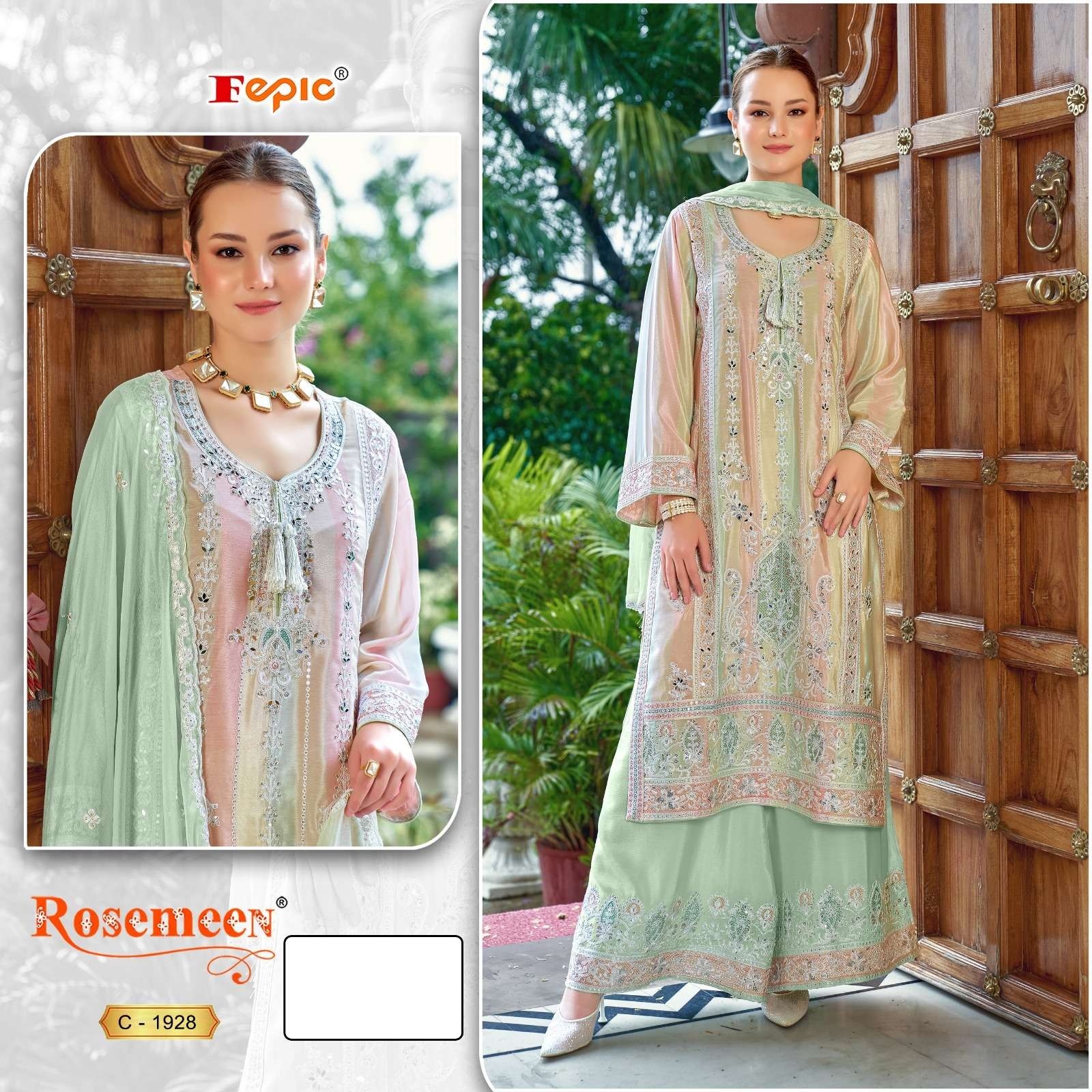 FEPIC ROSEMEEN C 1928 PARTYWEAR PAKISTANI SUITS