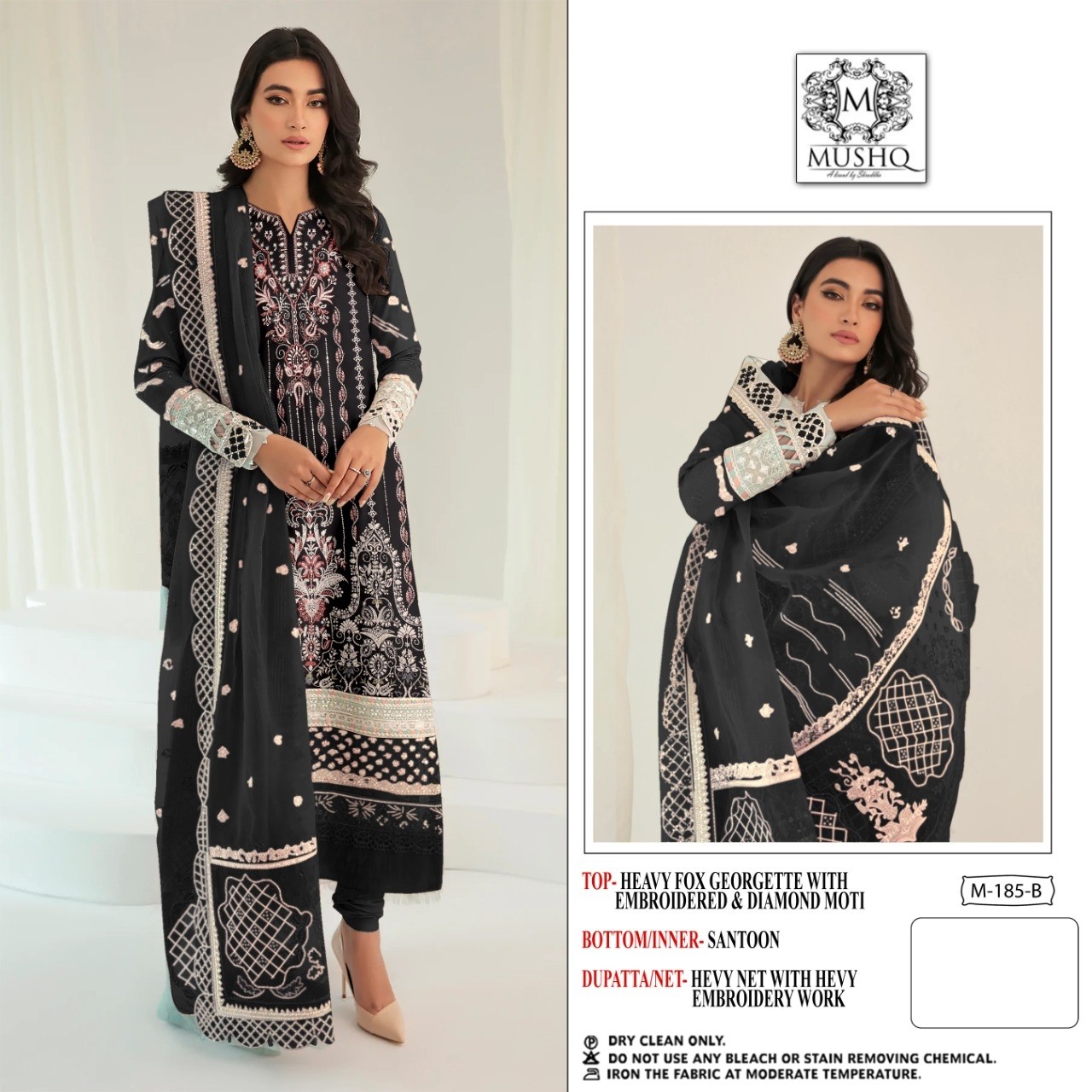 MUSHQ M 185 PAKISTANI SUITS DEALER