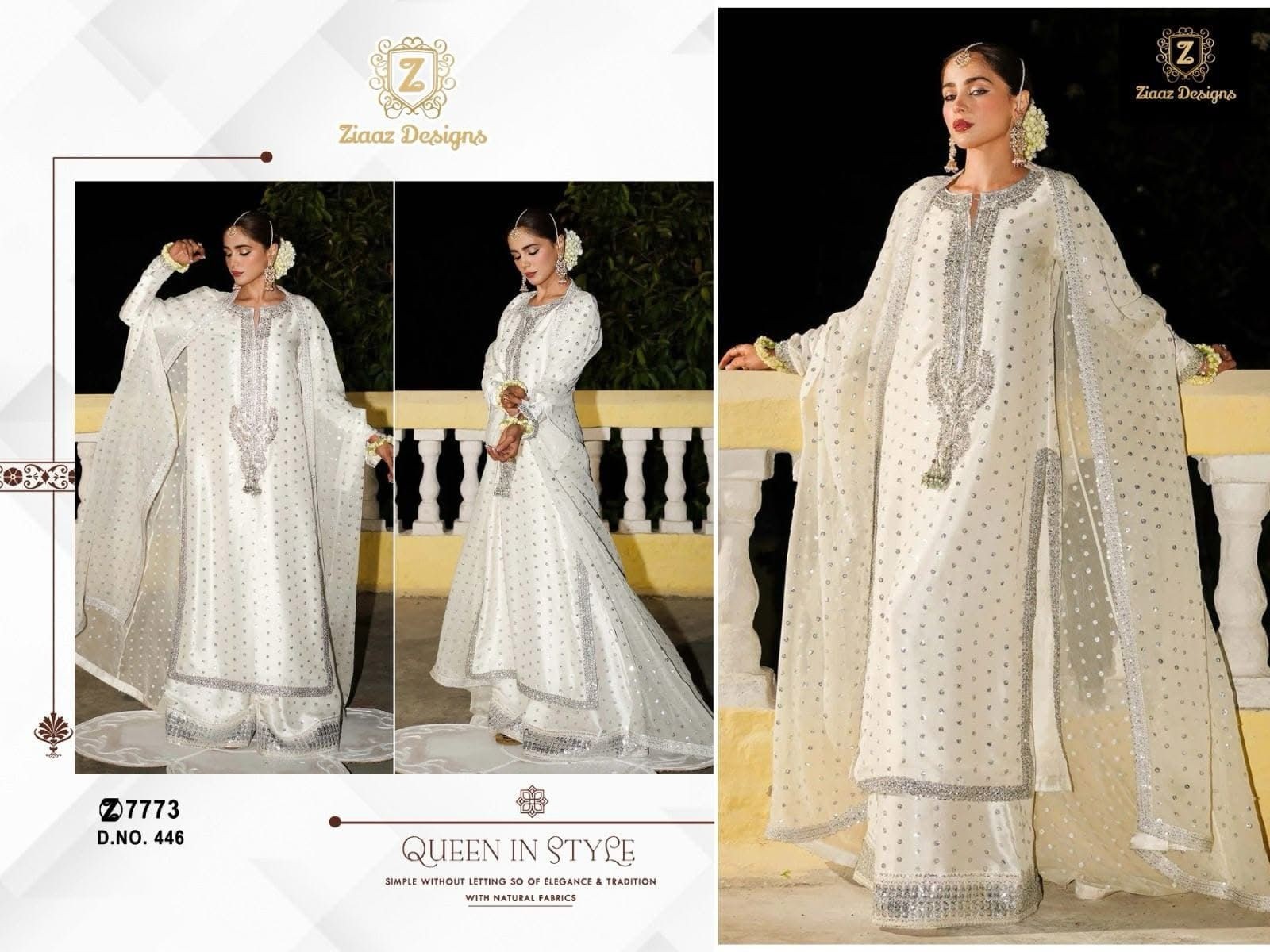 ZIAAZ DESIGNS 446 PAKISTANI DRESSES WHOLESALE