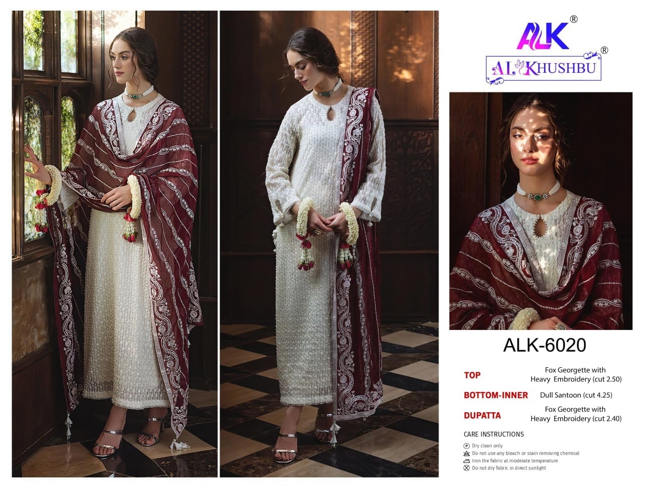 AL KHUSHBU ALK 6018 6019 6020 AFIFA VOL 3 PAKISTANI DRESSES MANUFACTURER