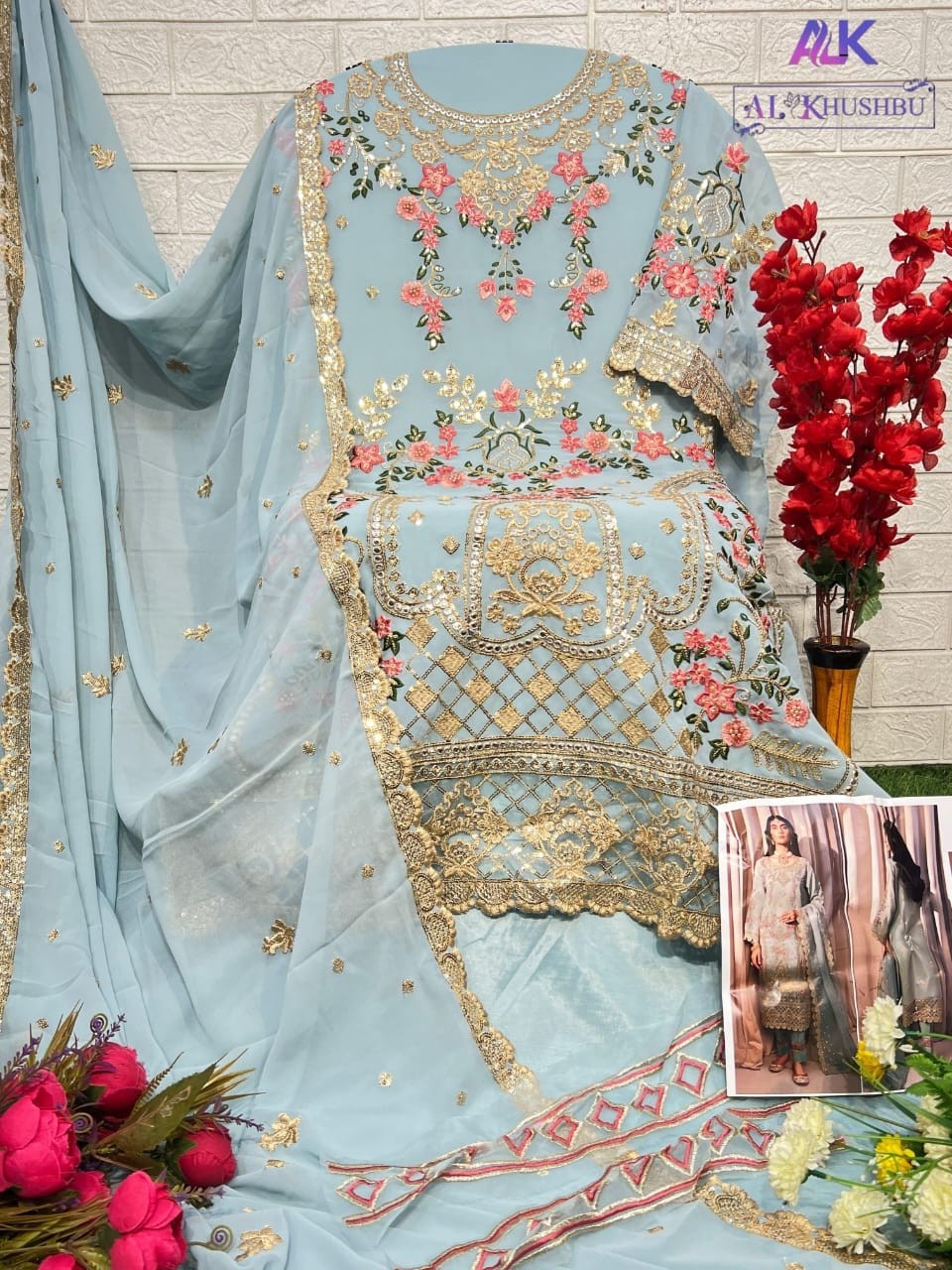 AL KHUSHBU ALK 6018 6019 6020 AFIFA VOL 3 PAKISTANI DRESSES MANUFACTURER