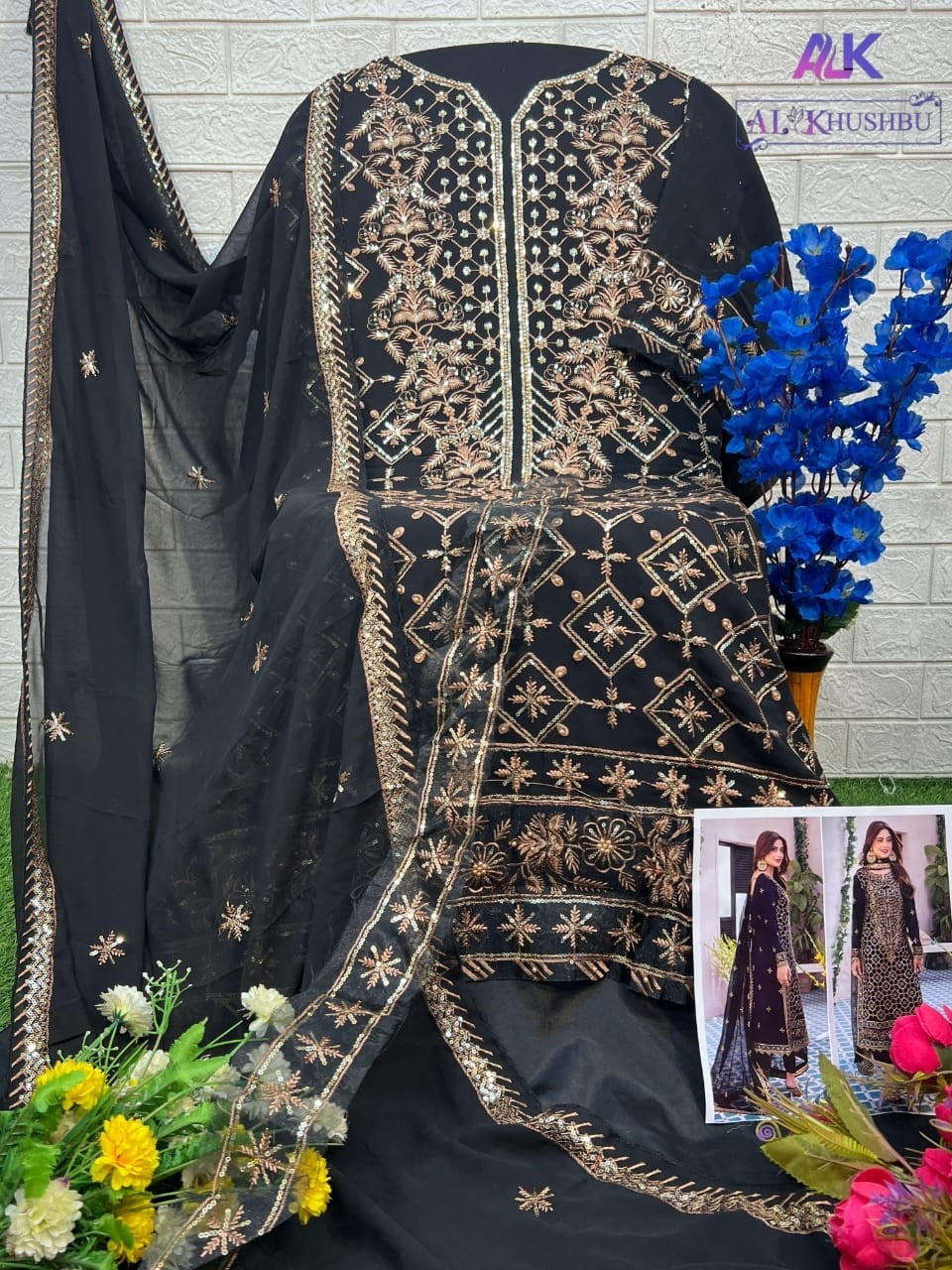 AL KHUSHBU ALK 6018 6019 6020 AFIFA VOL 3 PAKISTANI DRESSES MANUFACTURER