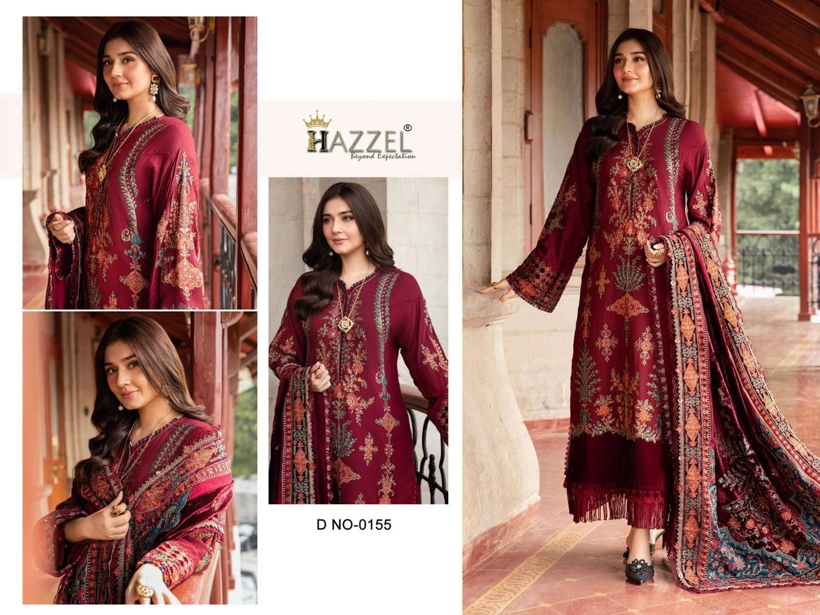 HAZZEL 0155 PAKISTANI REYON SUITS