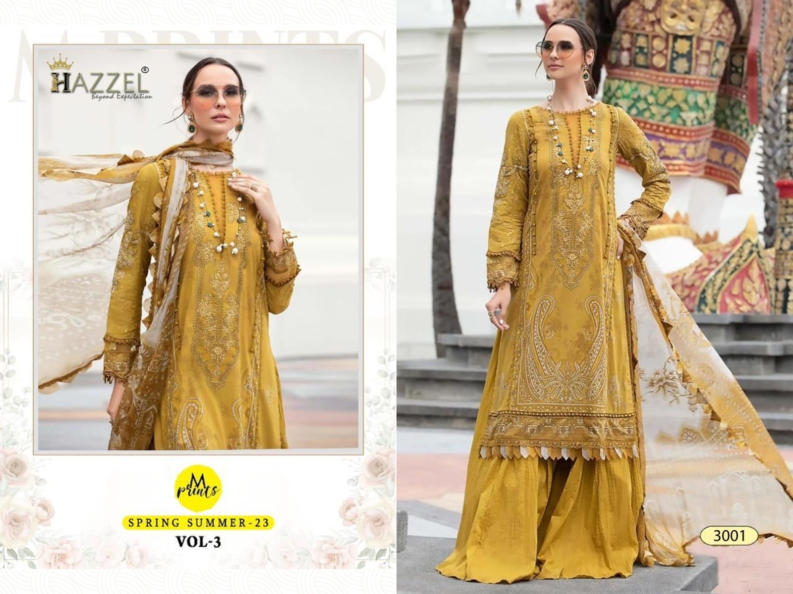 HAZZEL 0156 M PRINT VOL 3 HIT COTTON PAKISTANI SUITS 