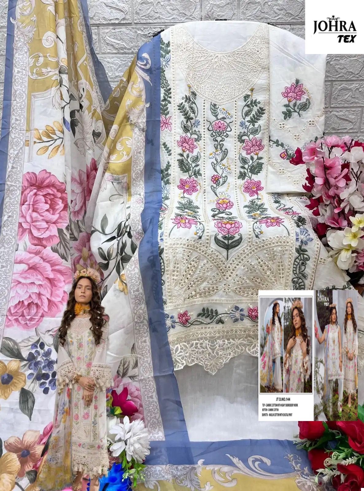 JOHRA TEX JT 144 DEALER PAKISTANI DRESSES SINGLE ONLINE