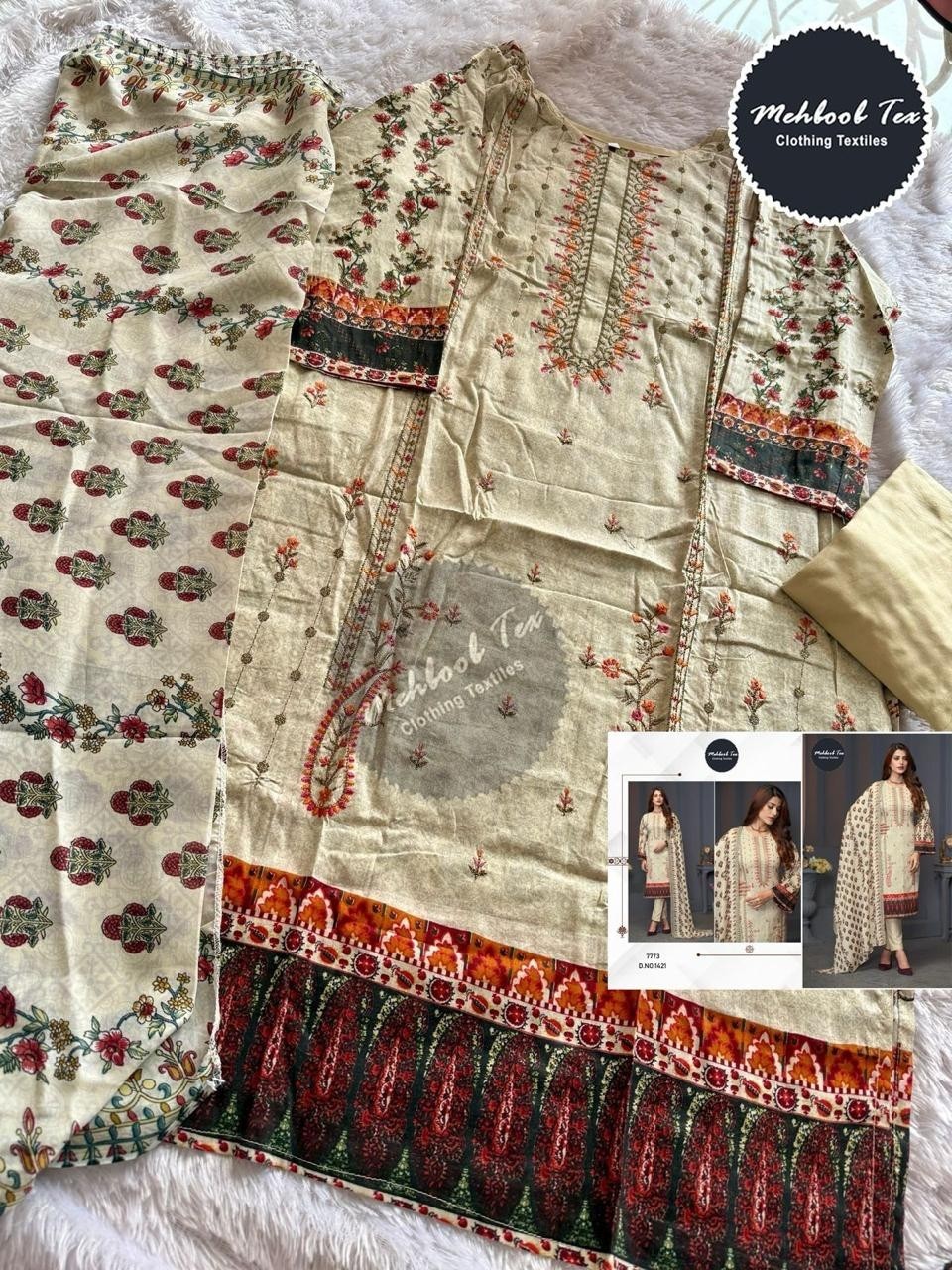 MEHBOOB TEX 1421 DEALER PAKISTANI DRESSES WHOLESALE