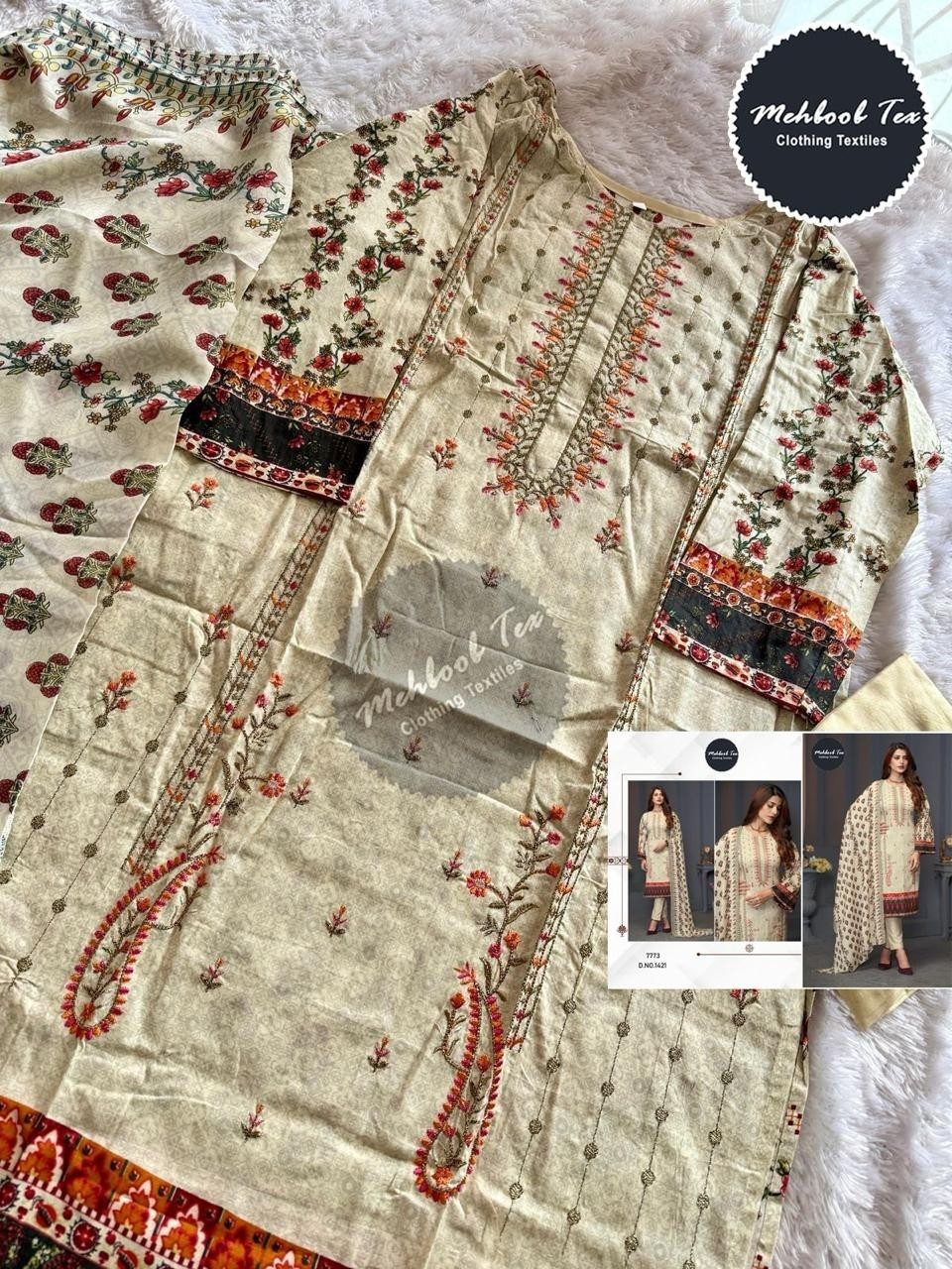 MEHBOOB TEX 1421 DEALER PAKISTANI DRESSES WHOLESALE