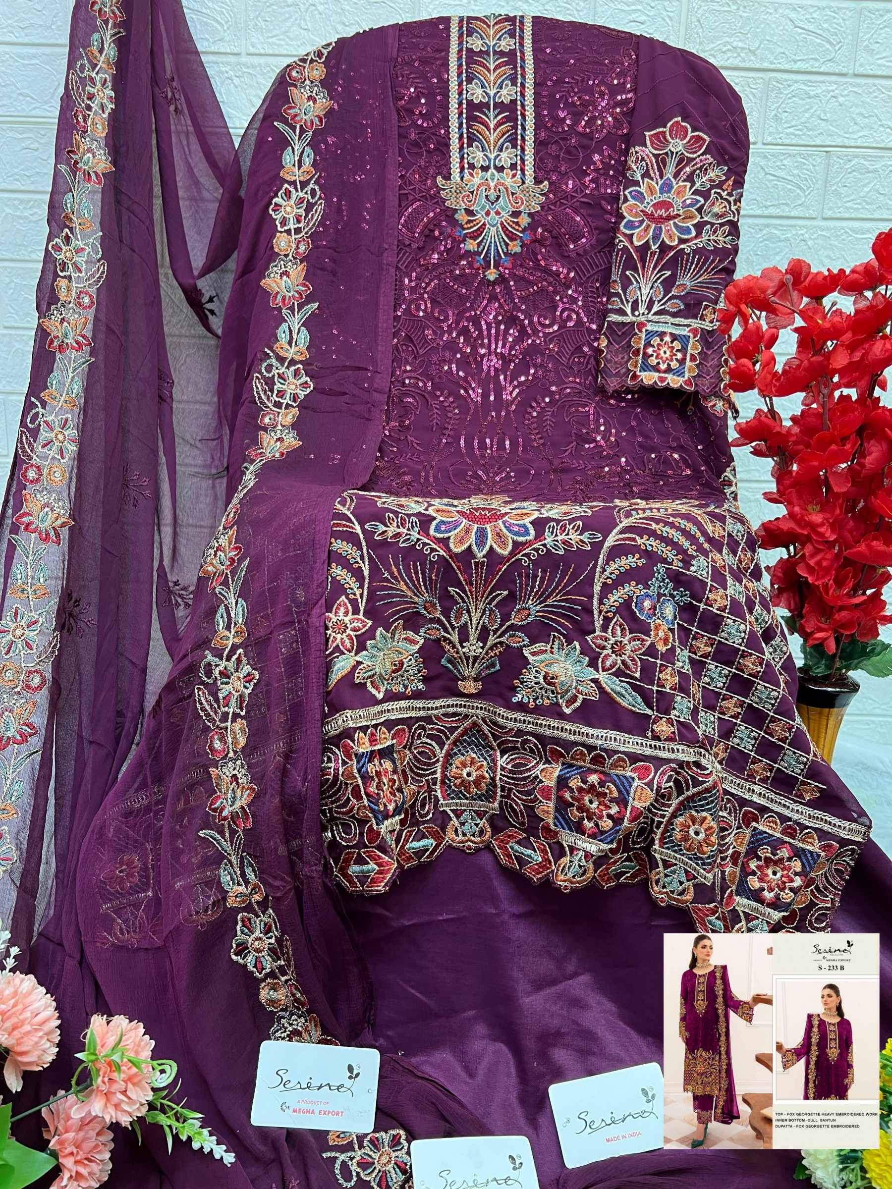 SERINE S 233 B PARTYWEAR SALWAR SUITS