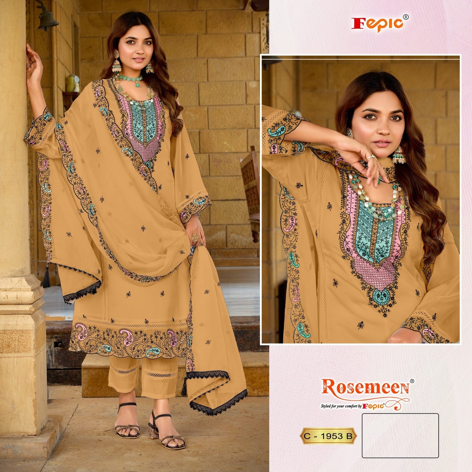 FEPIC ROSEMEEN C 1953 B HIT DESIGN SALWAR SUITS DEALER