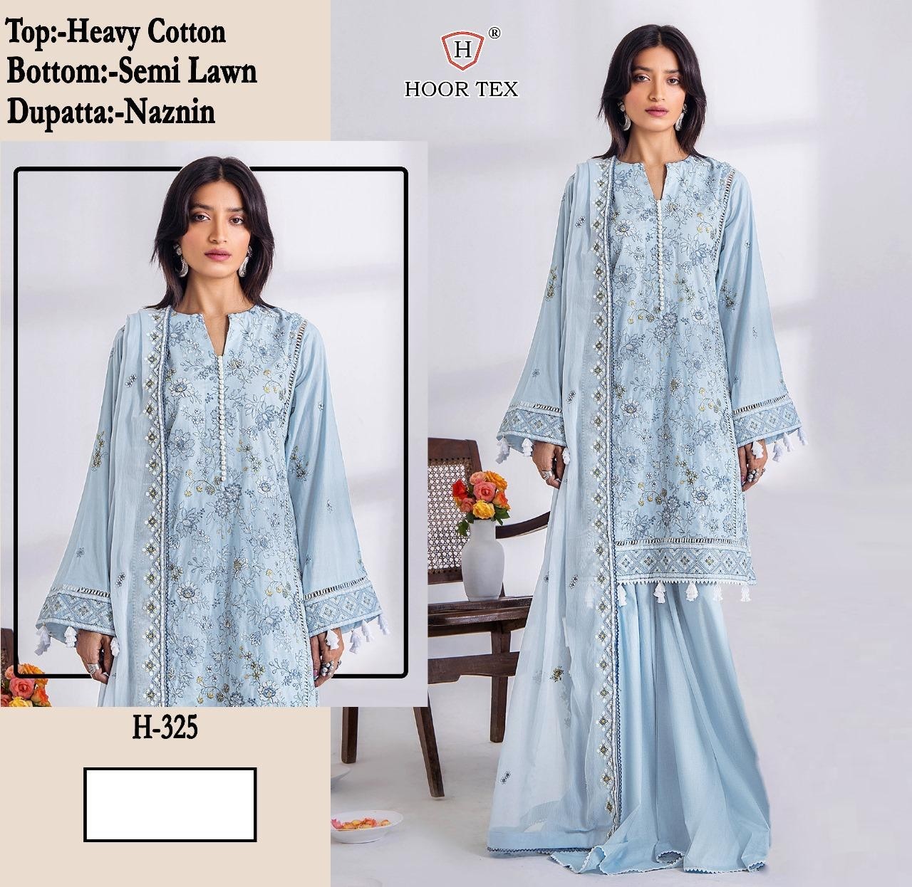HOOR TEX H 325 LATEST COLLECTION PAKISTANI SALWAR SUITS