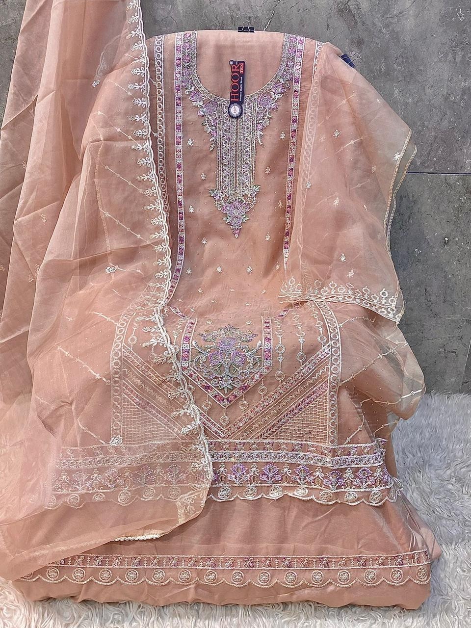 HOOR TEX OR 59 AB HEAVY ORGANZA PAKISTANI SALWAR SUITS